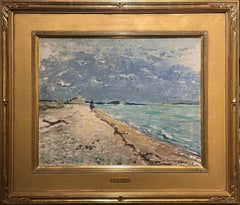"On the Beach, " Nicolai Cikovsky, American Impressionism, Landscape Seascape