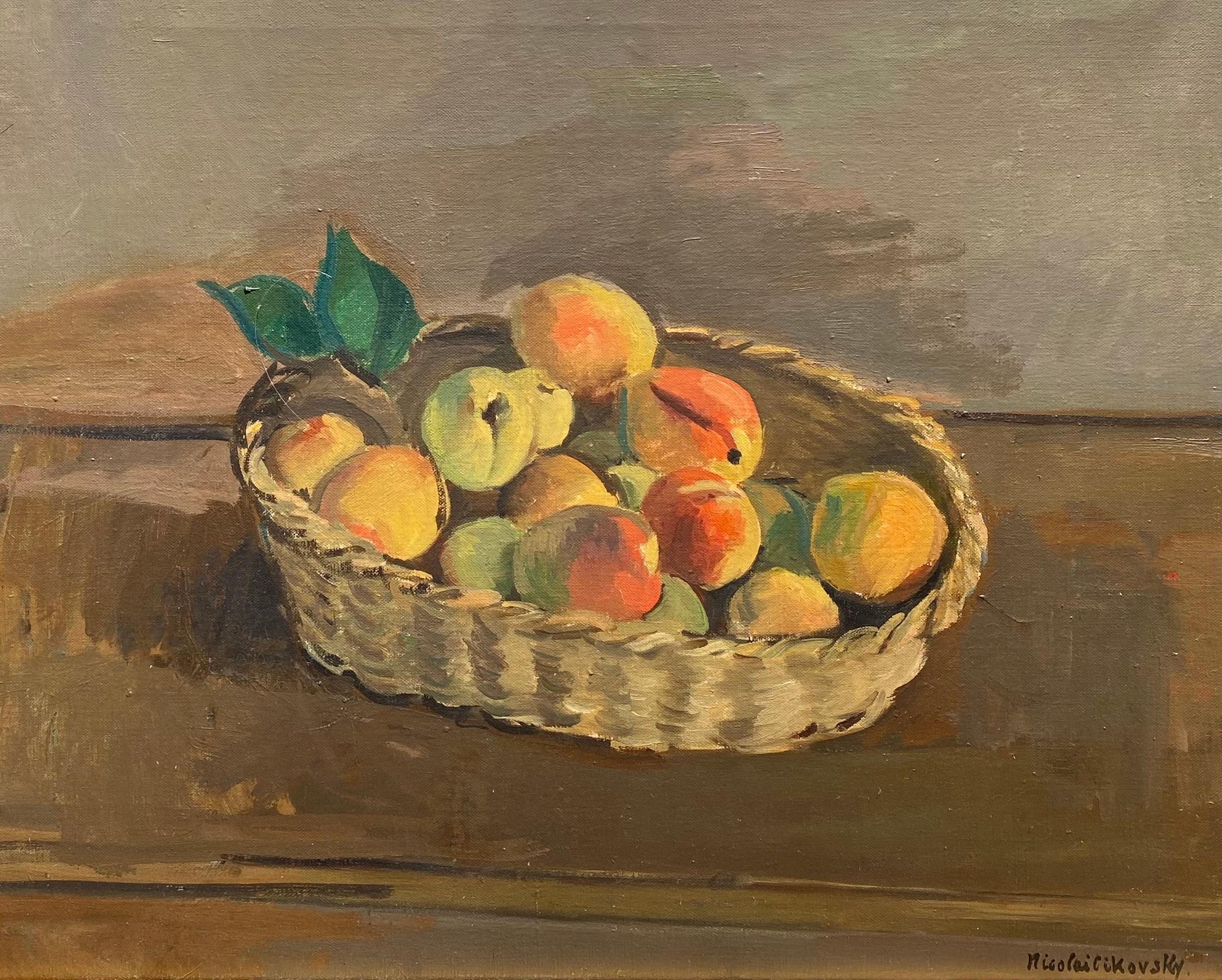 “Still Life with Fruit” - Modern Painting by Nicolai Cikovsky