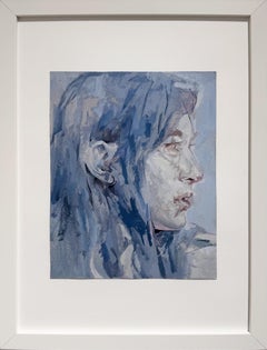 Kind of Blue, 2023 - Peinture à l'huile sur papier  NICOLAI GANICHEV