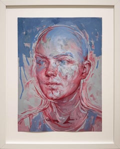 Lina, 2023 - Peinture à l'huile sur papier  NICOLAI GANICHEV