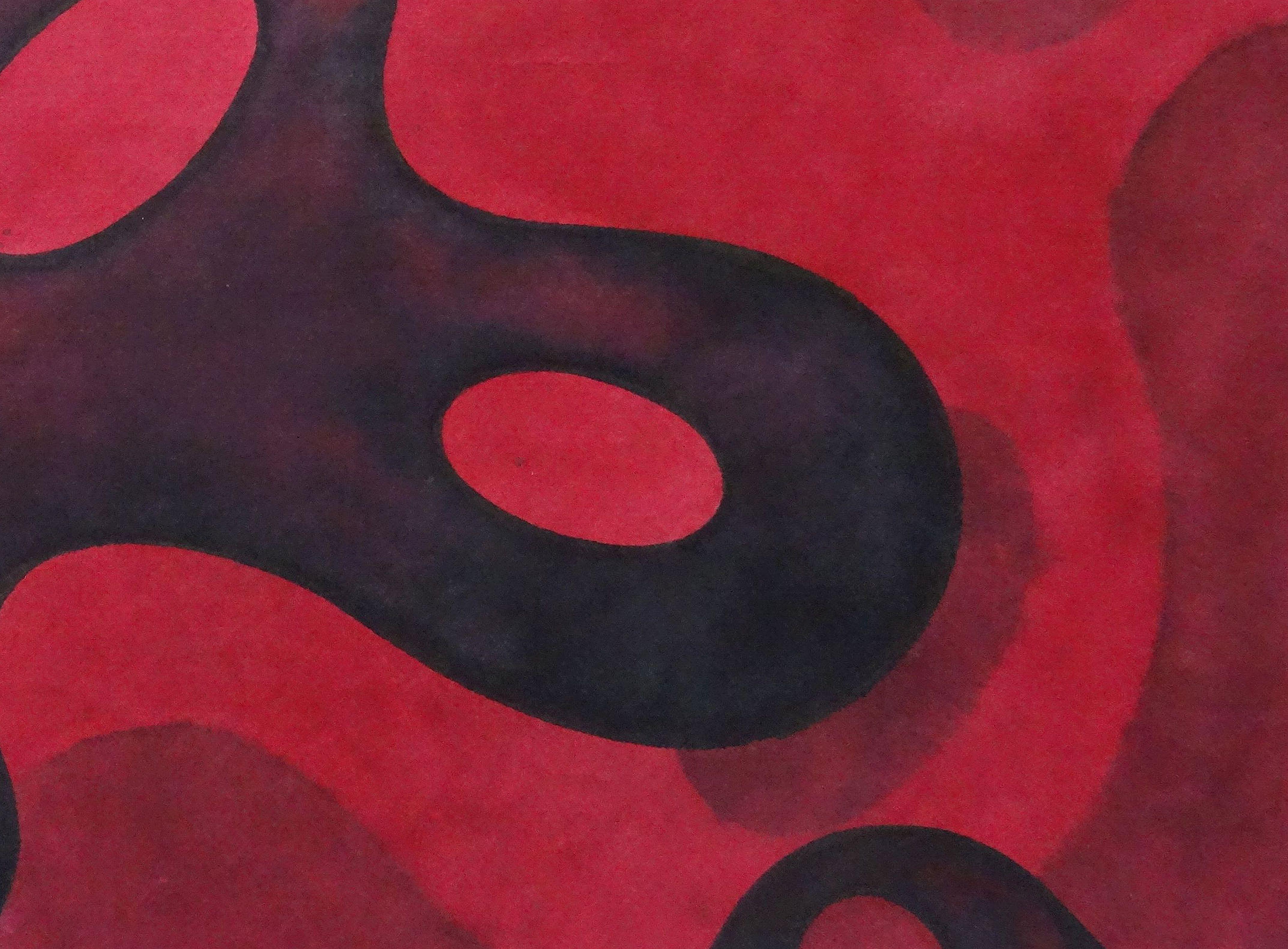 Compostion. 1967, tecnica mista su carta, 40,4x70,5 cm - Painting di Nicolai Vetchtomov