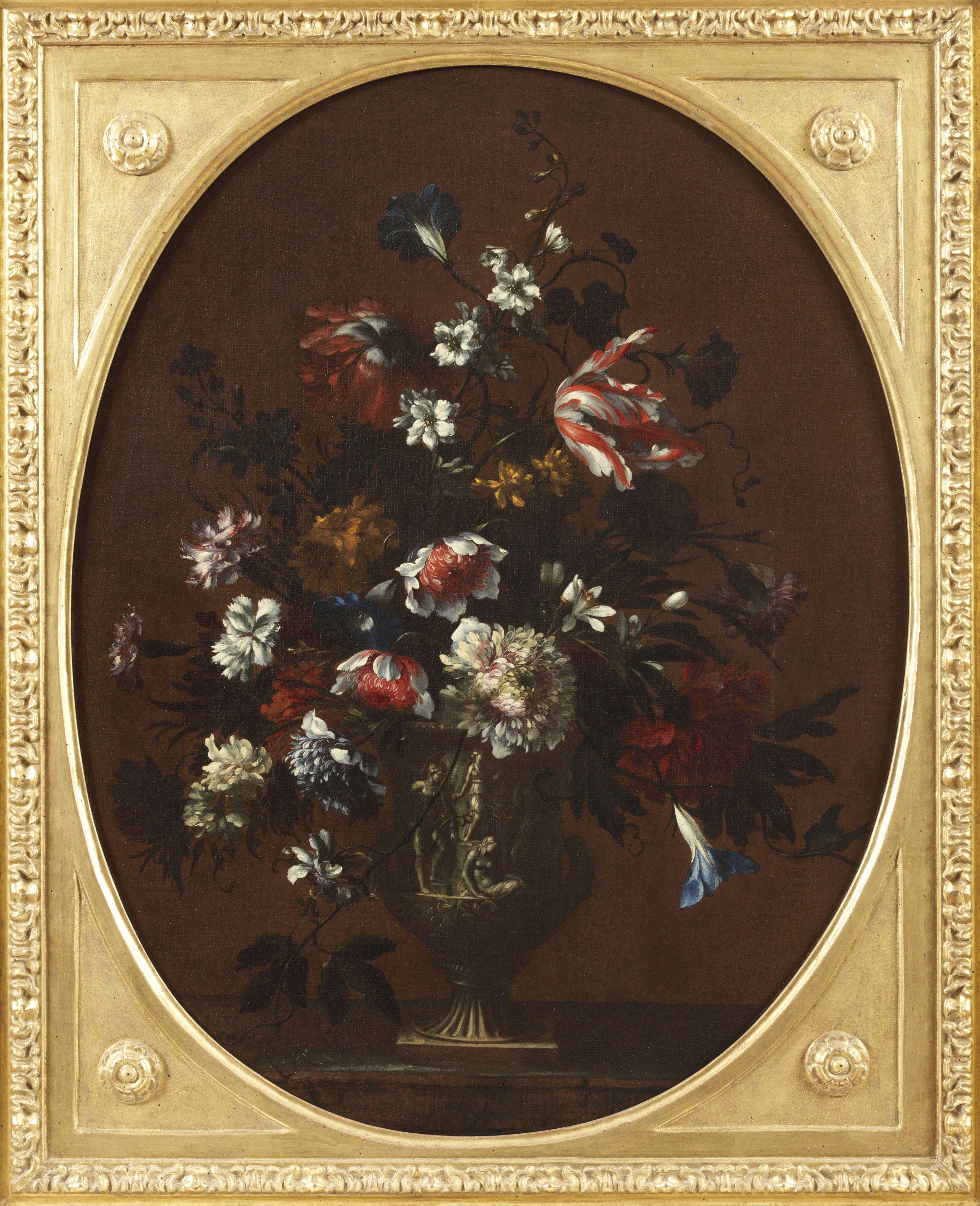 Nature morte du 17e siècle Nicolas Baudesson Natura Morta Huile sur toile  Rouge Blanc en vente 5