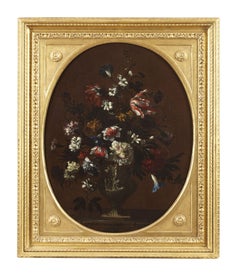 Nature morte du 17e siècle Nicolas Baudesson Natura Morta Huile sur toile  Rouge Blanc