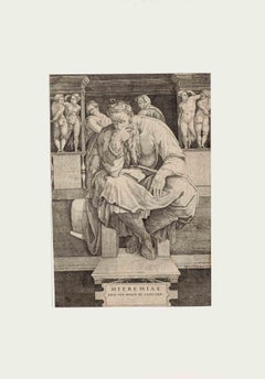 The Prophet Jeremiah - Etching by Nicolas Beatrizet - 1547