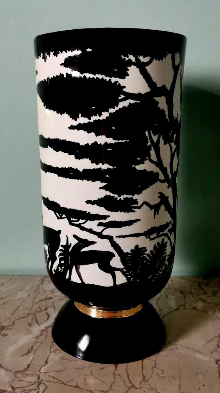 Vase en porcelaine française Savannah Collection Nicolas Blandin Excellent état - En vente à Prato, Tuscany