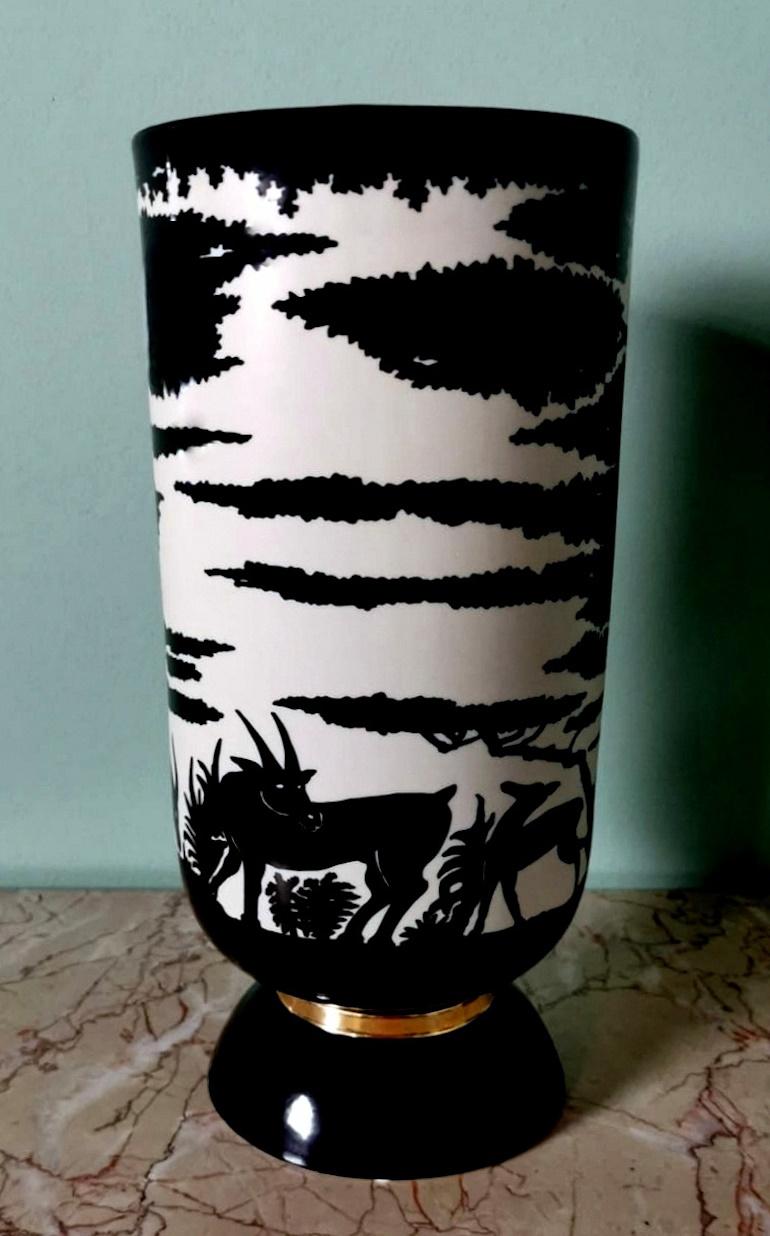 XXIe siècle et contemporain Vase en porcelaine française Savannah Collection Nicolas Blandin en vente