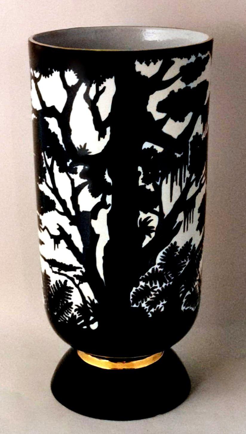 Porcelaine Vase en porcelaine française Savannah Collection Nicolas Blandin en vente