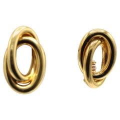 Boucles d'oreilles à clip Nicolas Cola en or jaune 18 carats