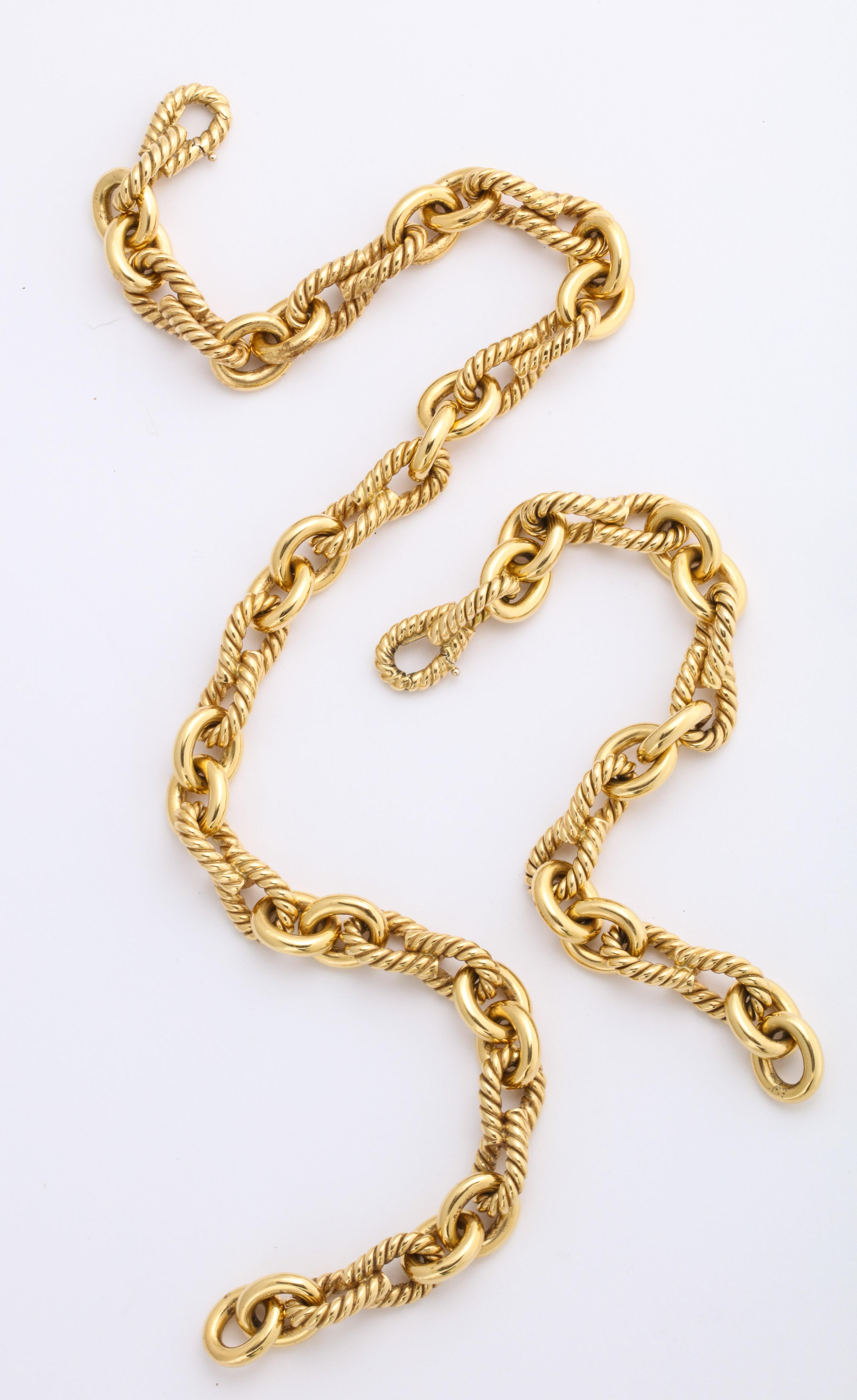 Nicolis Cola 18 Karat Yellow Gold Necklace or Bracelet Set For Sale 1