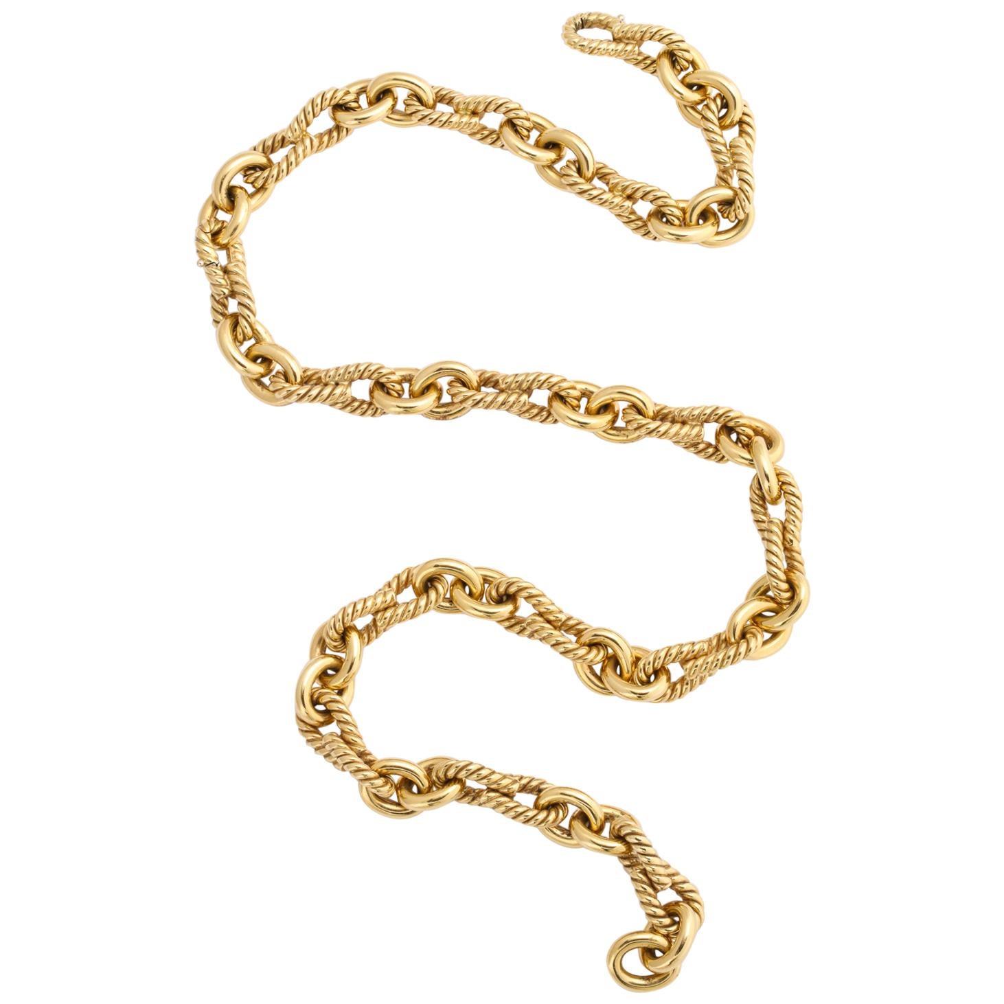 Nicolis Cola 18 Karat Yellow Gold Necklace or Bracelet Set For Sale