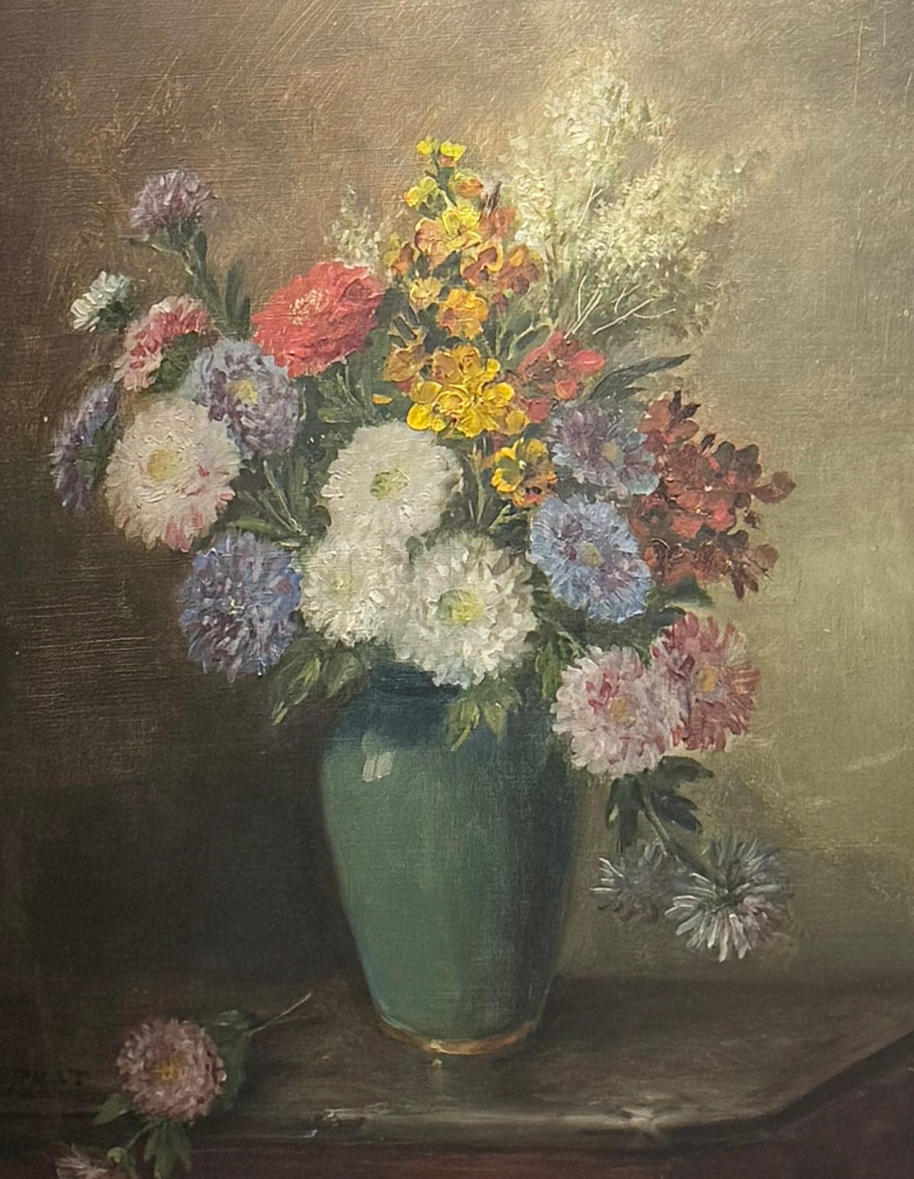 Blumenbild Nicolas Constant Pierrat (1829-1910) im Angebot 3