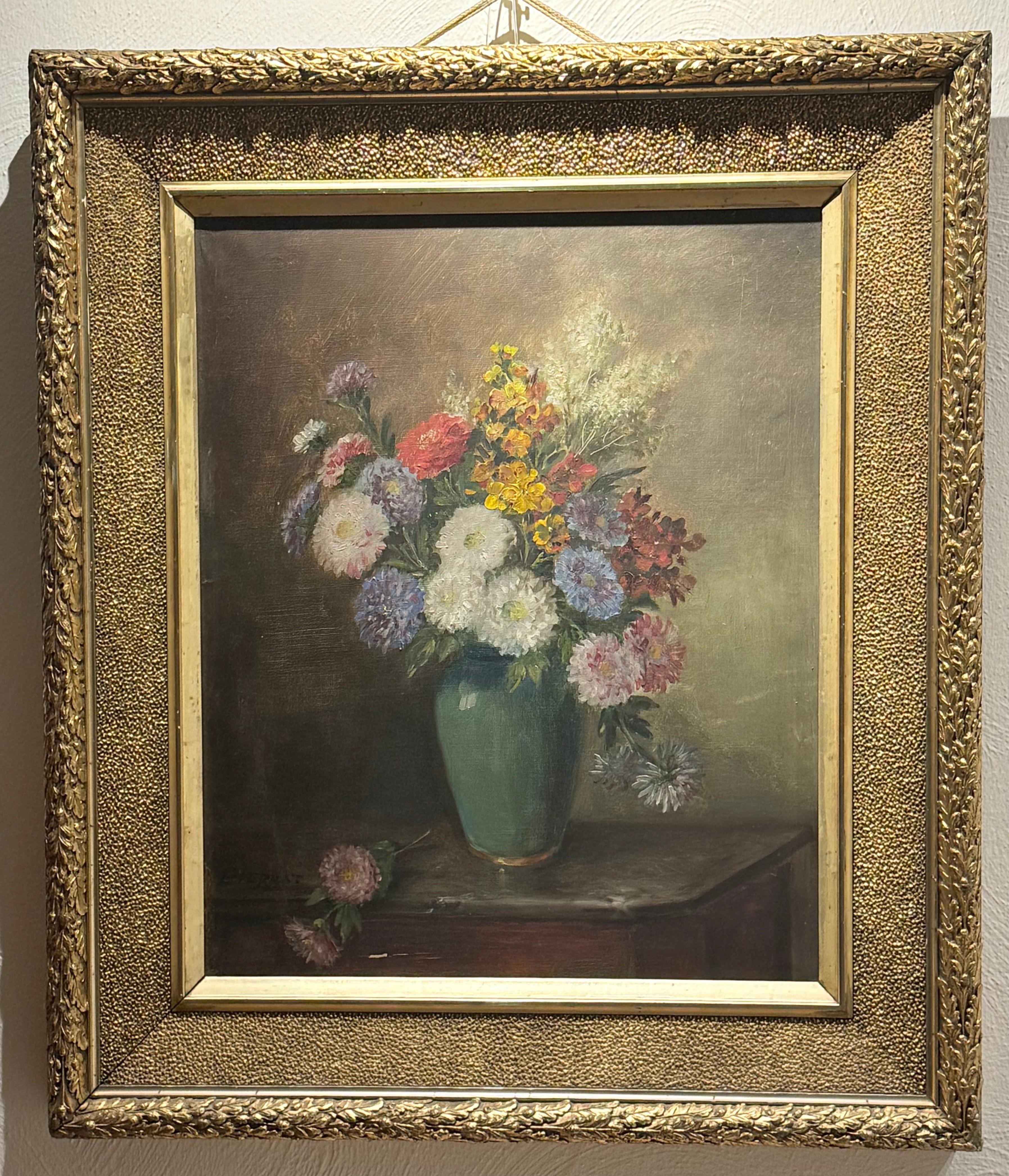 Oli auf Leinwand

signiert unten links

Nicolas Constant Pierrat (1829-1910) war ein französischer Maler, der vor allem für seine Landschaften, Stillleben (vor allem von Blumen und Wild) und einige Porträts bekannt war.

Wichtige biografische
