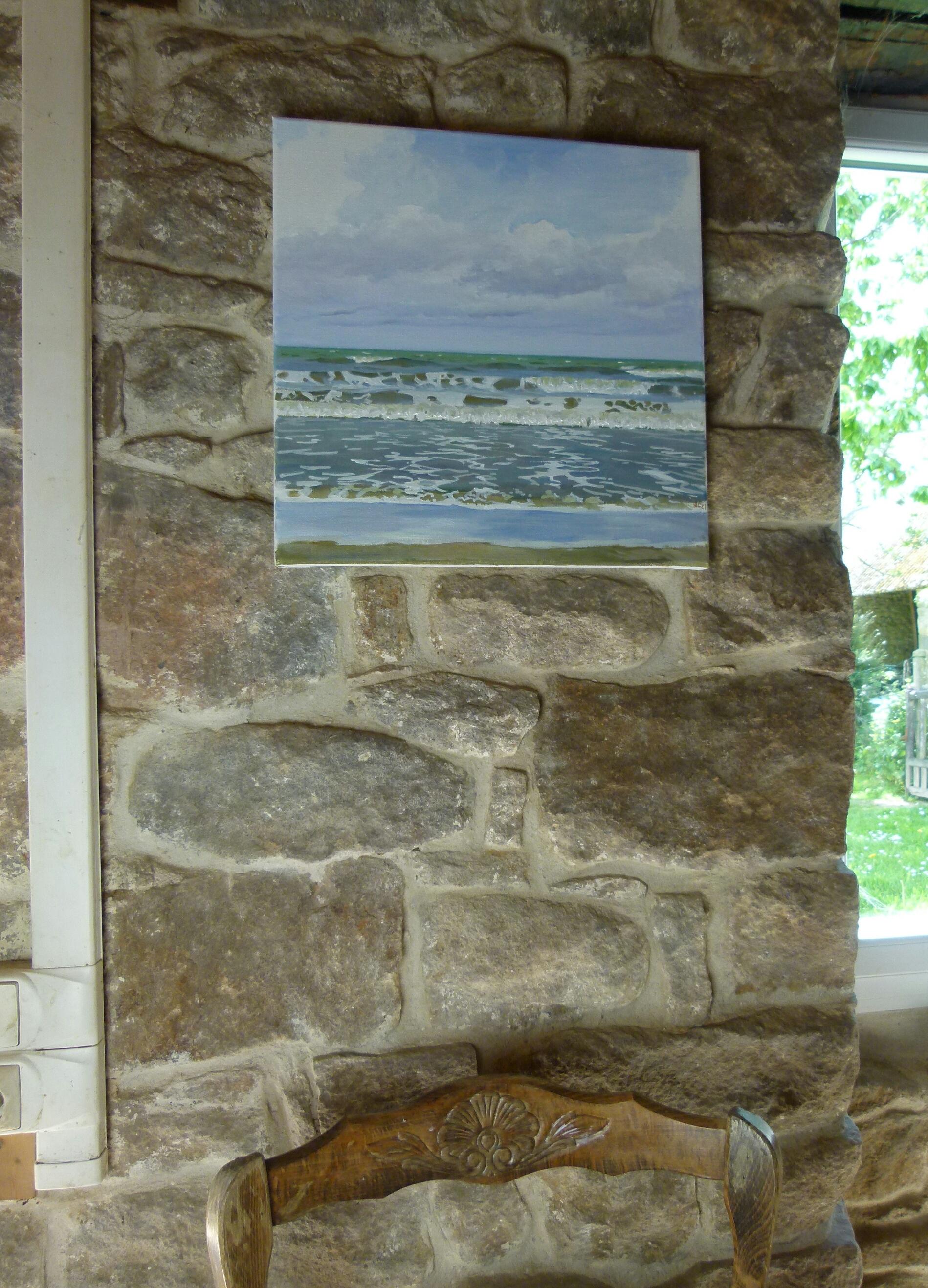 Arte contemporanea francese di Nicolas Curmer - Davanti al mare in vendita 3