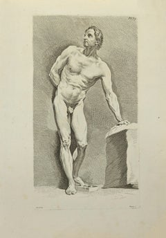 Figure - Etching by Nicolas-Dauphin de Beauvais - 18th Century