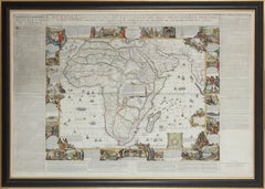 Important giant Map of Africa, for the King of France, 1698