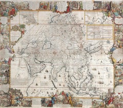 Important giant Map of Asia, for the King of France, 1696