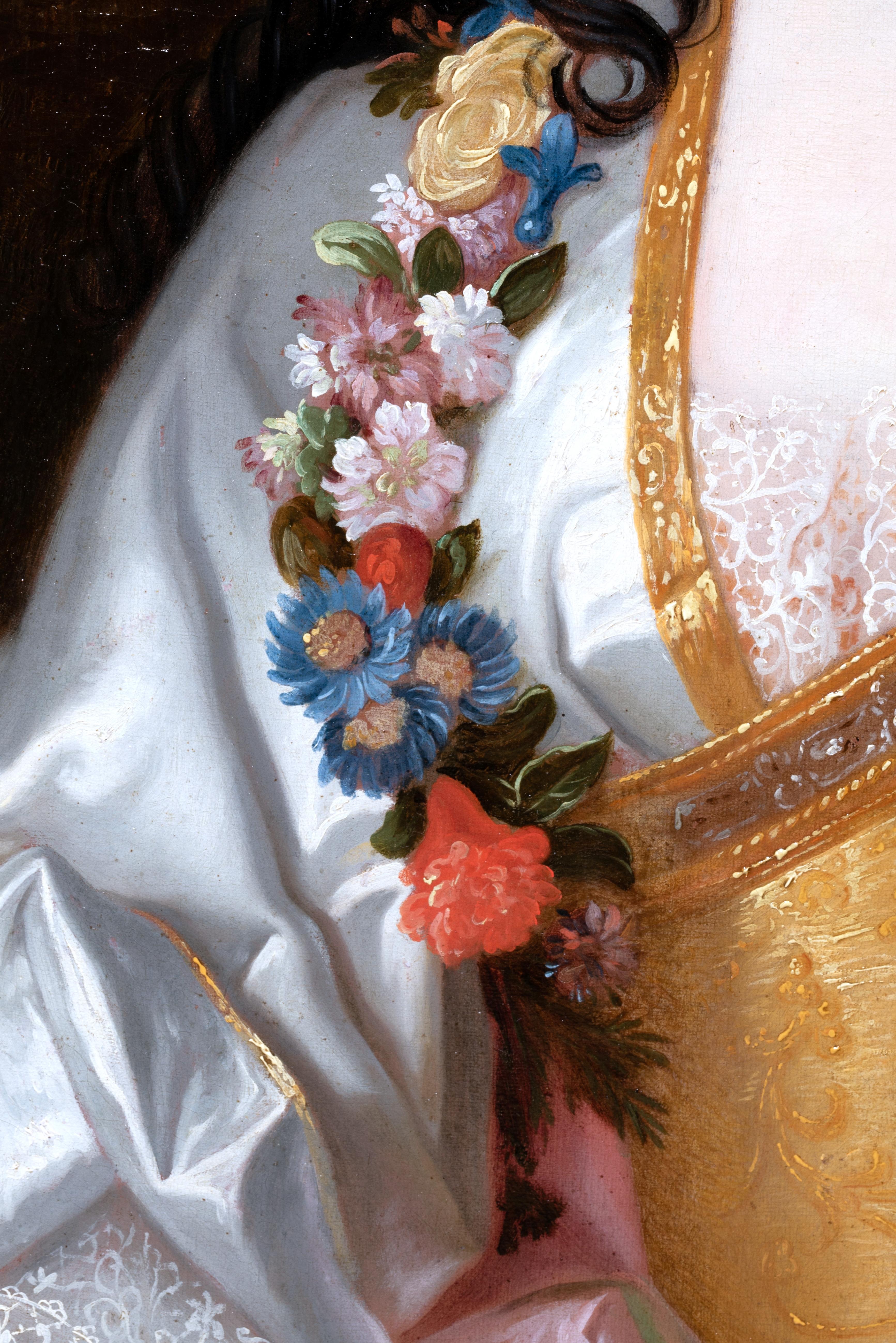 Fin du XVIIe siècle, école française, portrait d'une dame, atelier de N. de Largilliere 3