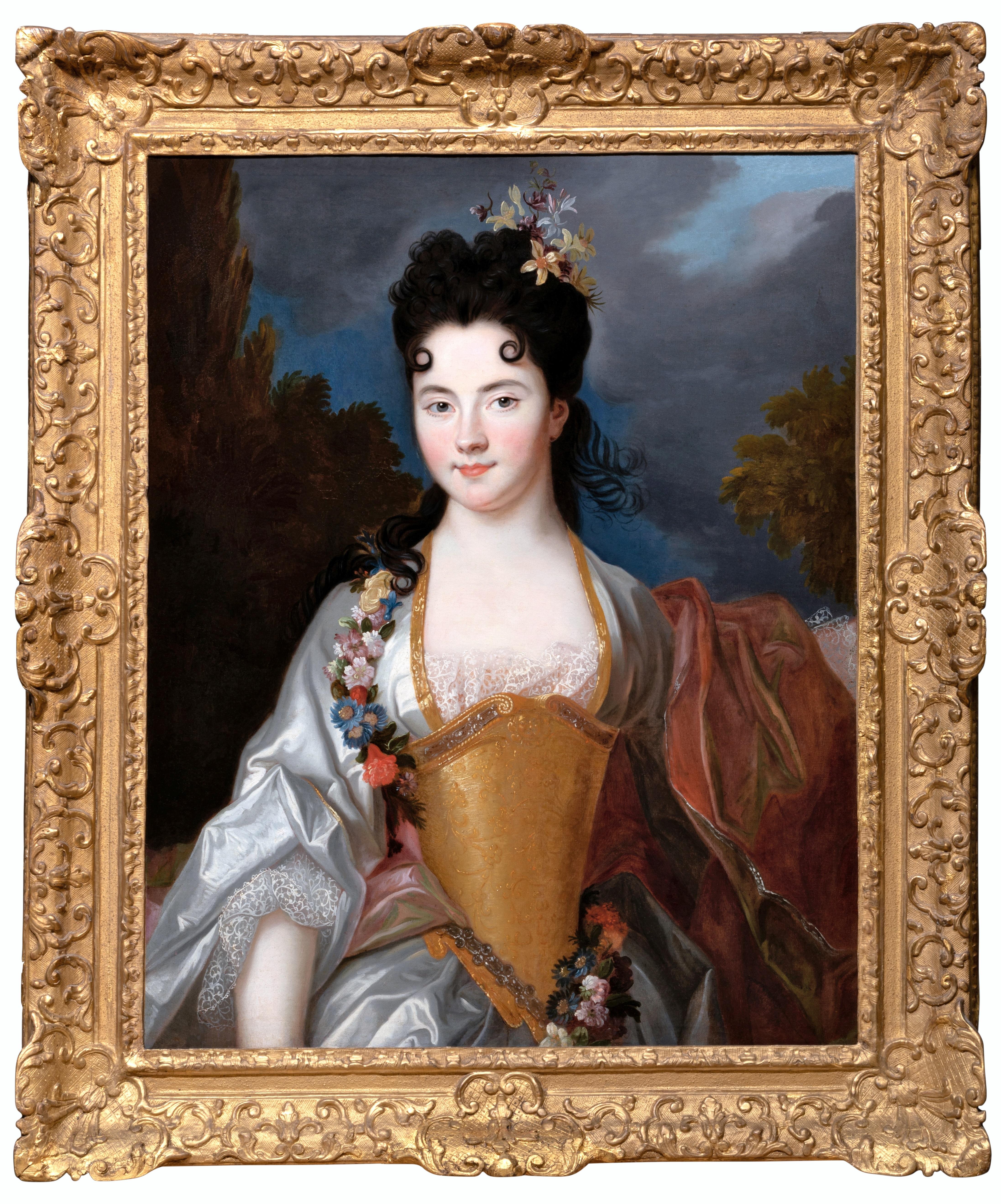Nicolas De Largilliere Portrait Painting - Late 17th French School, portrait of a lady, workshop of N. de Largilliere