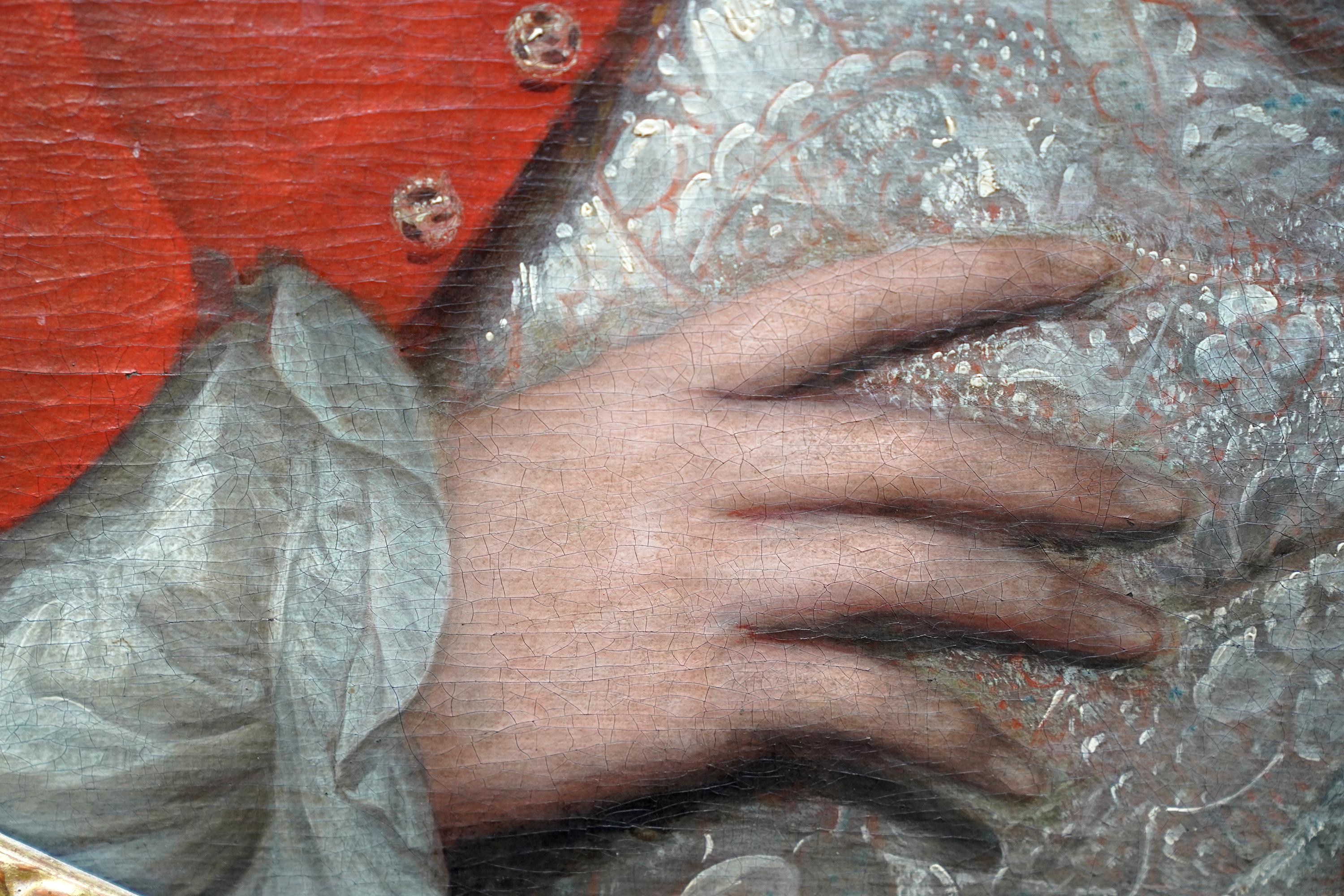 Ritratto ovale di un gentiluomo - Quadro ad olio d'arte French Old Master c1700 in vendita 4