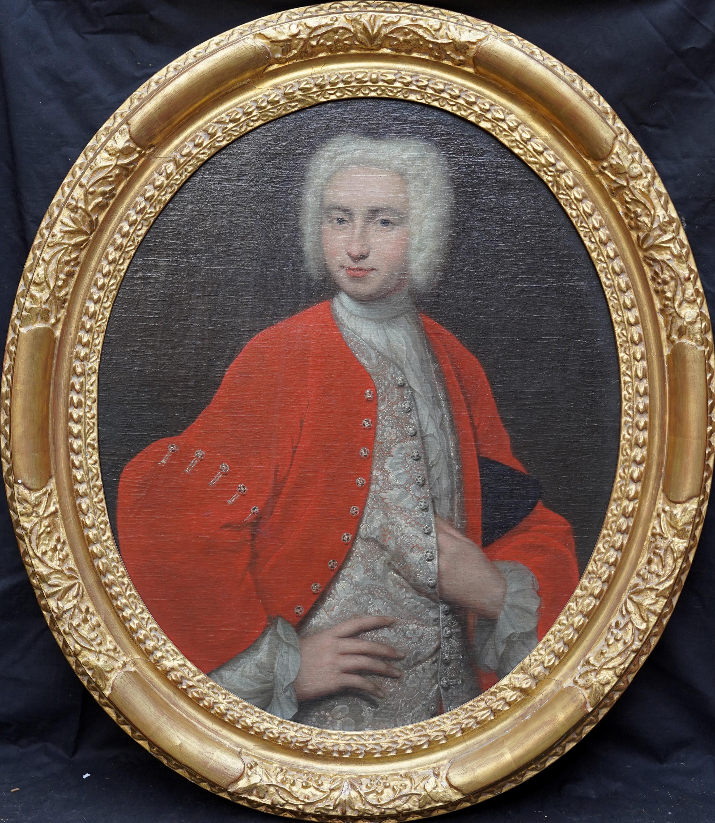 Ritratto ovale di un gentiluomo - Quadro ad olio d'arte French Old Master c1700 in vendita 7