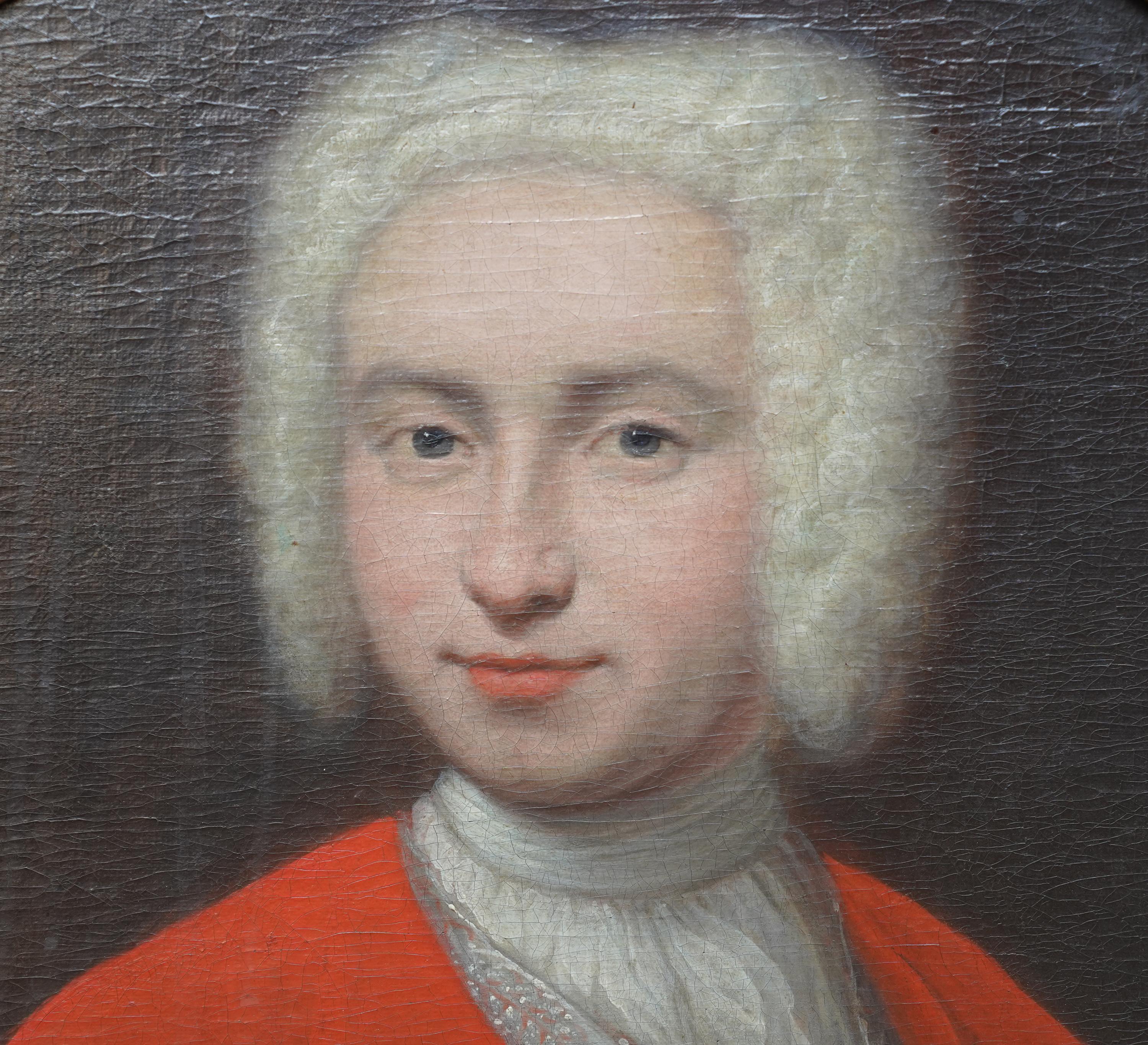 Ritratto ovale di un gentiluomo - Quadro ad olio d'arte French Old Master c1700 - Painting Antichi maestri di Nicolas De Largilliere