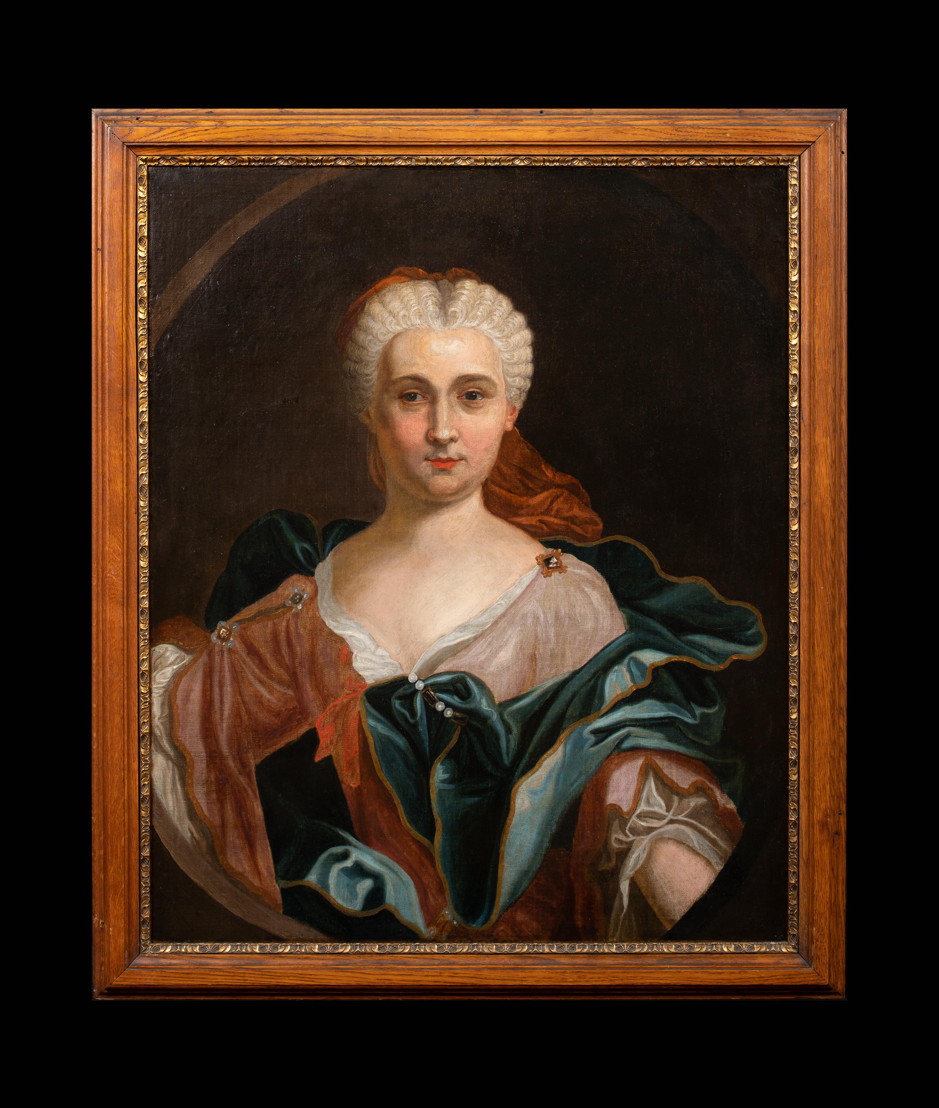 Portrait of Anna Canalis di Cumiana - Countess Of San Sebastiano (1680-1769)  - Painting by Nicolas De Largilliere
