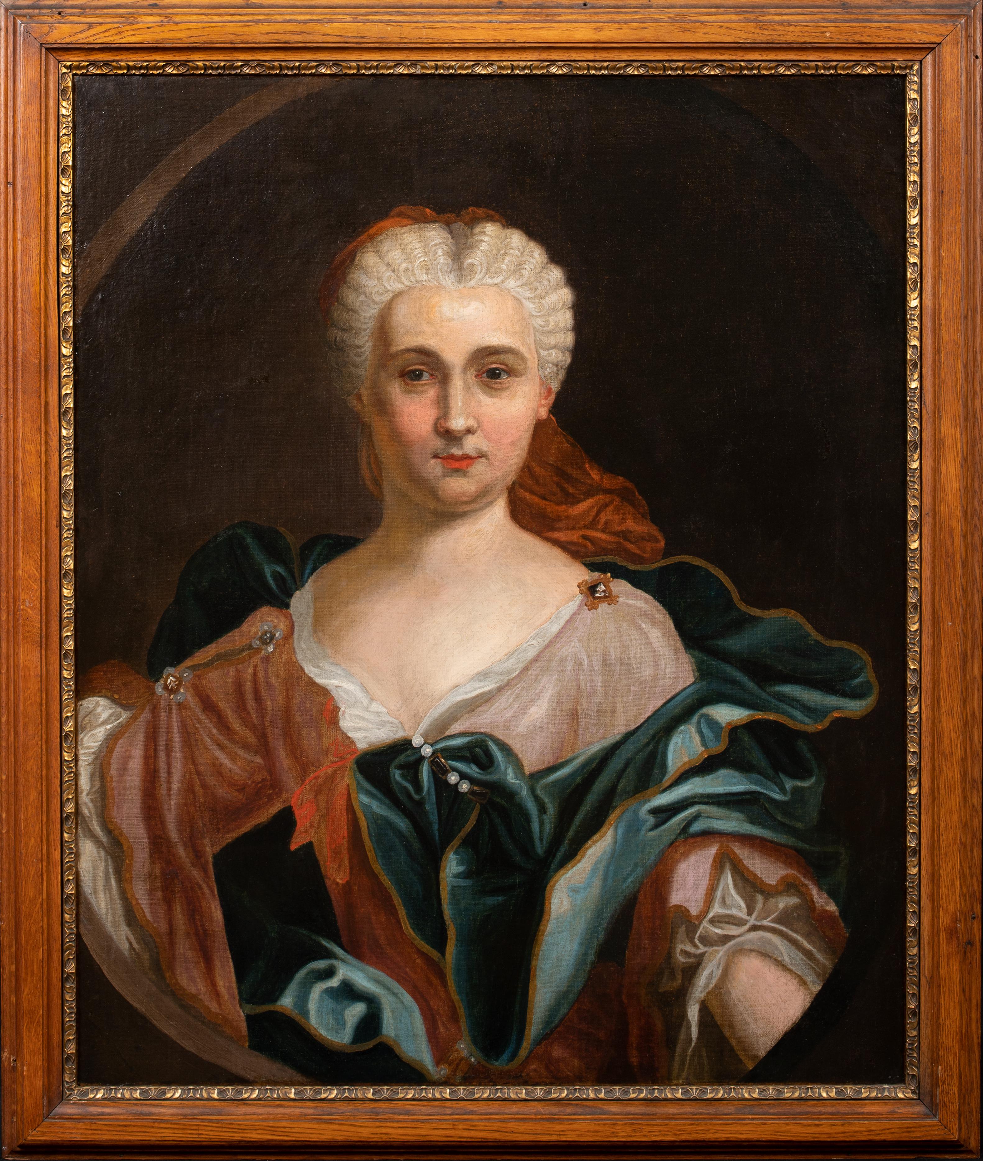 Nicolas De Largilliere Portrait Painting - Portrait of Anna Canalis di Cumiana - Countess Of San Sebastiano (1680-1769) 