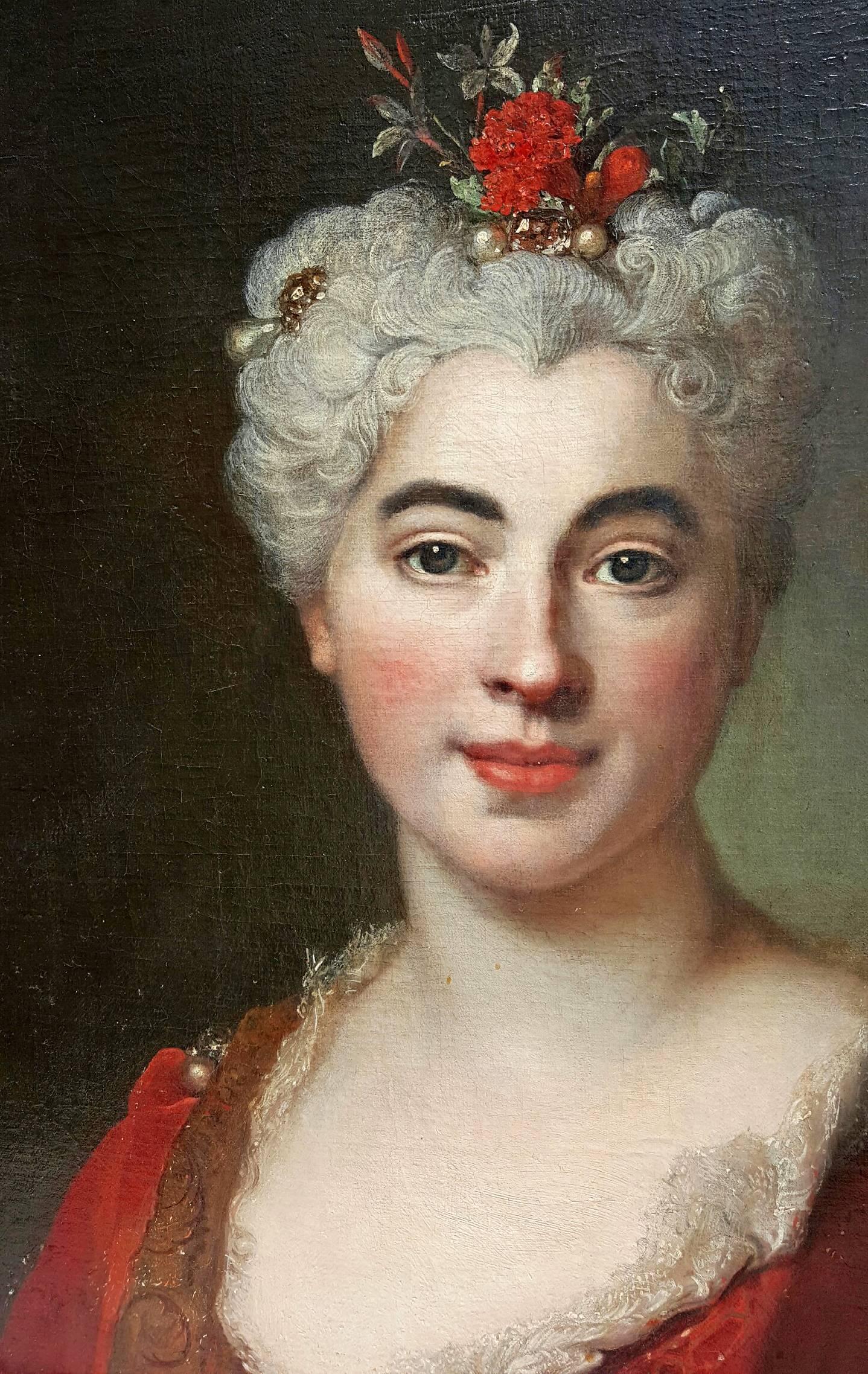 Portrait Of Elisabeth Marguerite, The Artist's Daughter - Painting by Nicolas De Largilliere