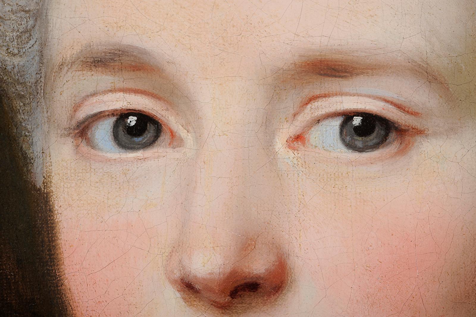 Presunto retrato de María Ana de Borbón - Figurative Painting Negro de Nicolas De Largilliere