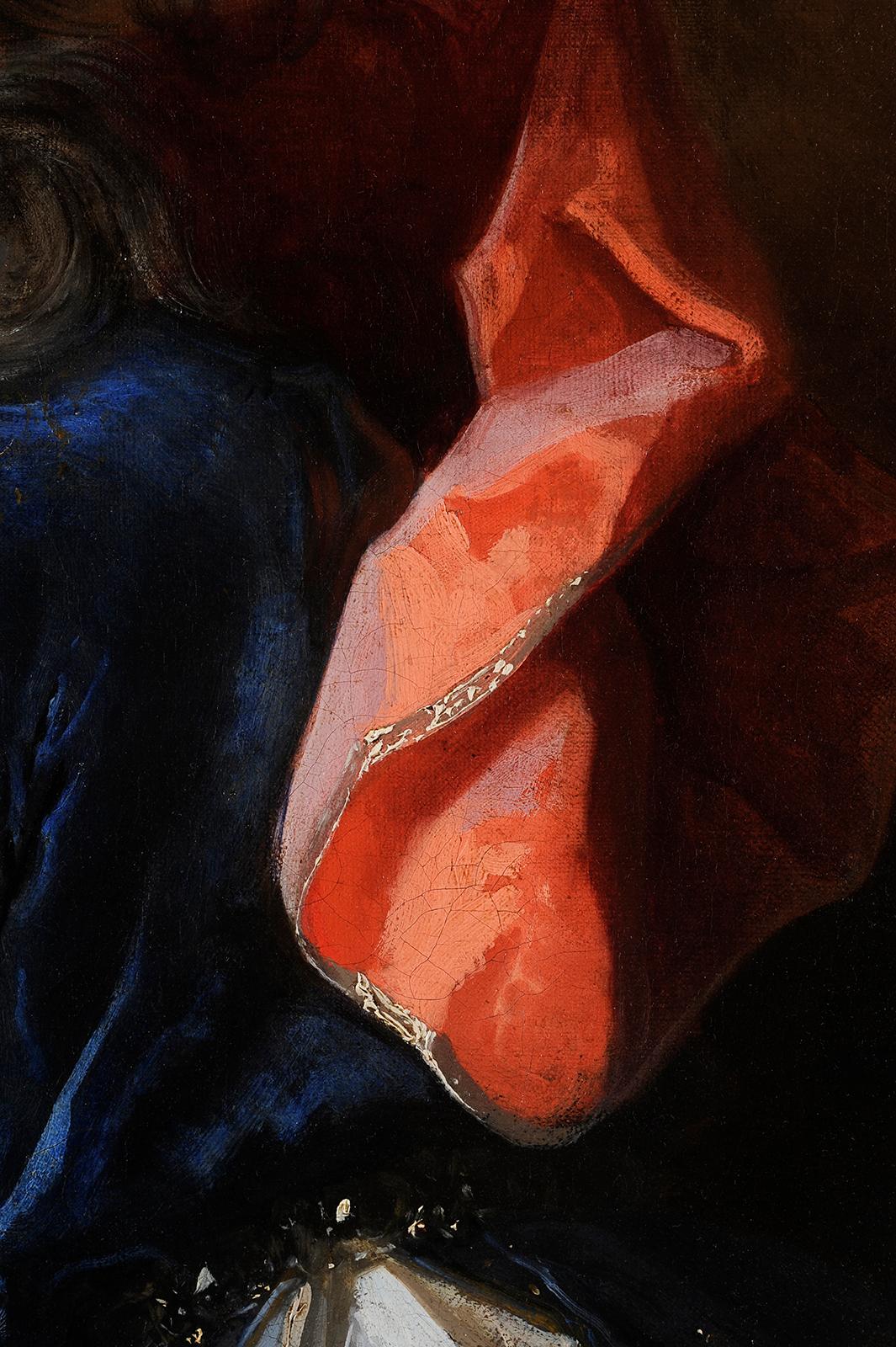 Nicolas de LARGILLIERRE
(Paris 1656 - 1746)
Porträt einer Frau, vermutlich Marie-Anne de Bourbon, Prinzessin von Conti (1666-1739)
Öl auf ovaler Leinwand
H. 80 cm; L. 61 cm (107 x 91 cm für Rahmen)

Provenienz: In Italien ansässige französische