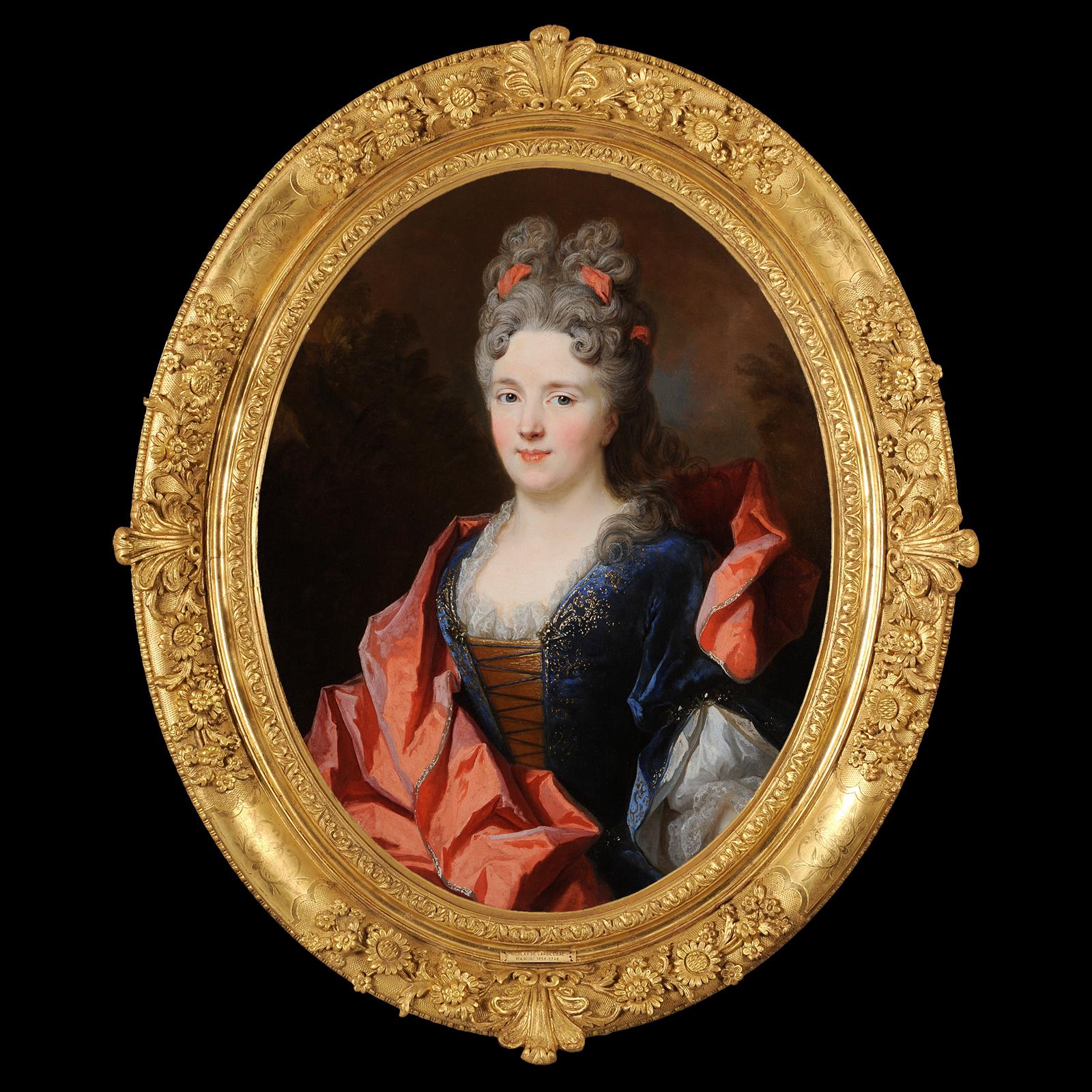 Nicolas De Largilliere Figurative Painting - Presumed portrait of Princess de Conti, Marie-Anne de Bourbon