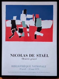 Vintage  Original Print Poster by Nicolas de Stael, Oeuvre Gravé, 1979