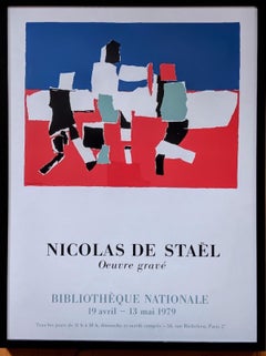 Poster con stampa originale di Nicolas de Stael, Oeuvre Gravé, 1979
