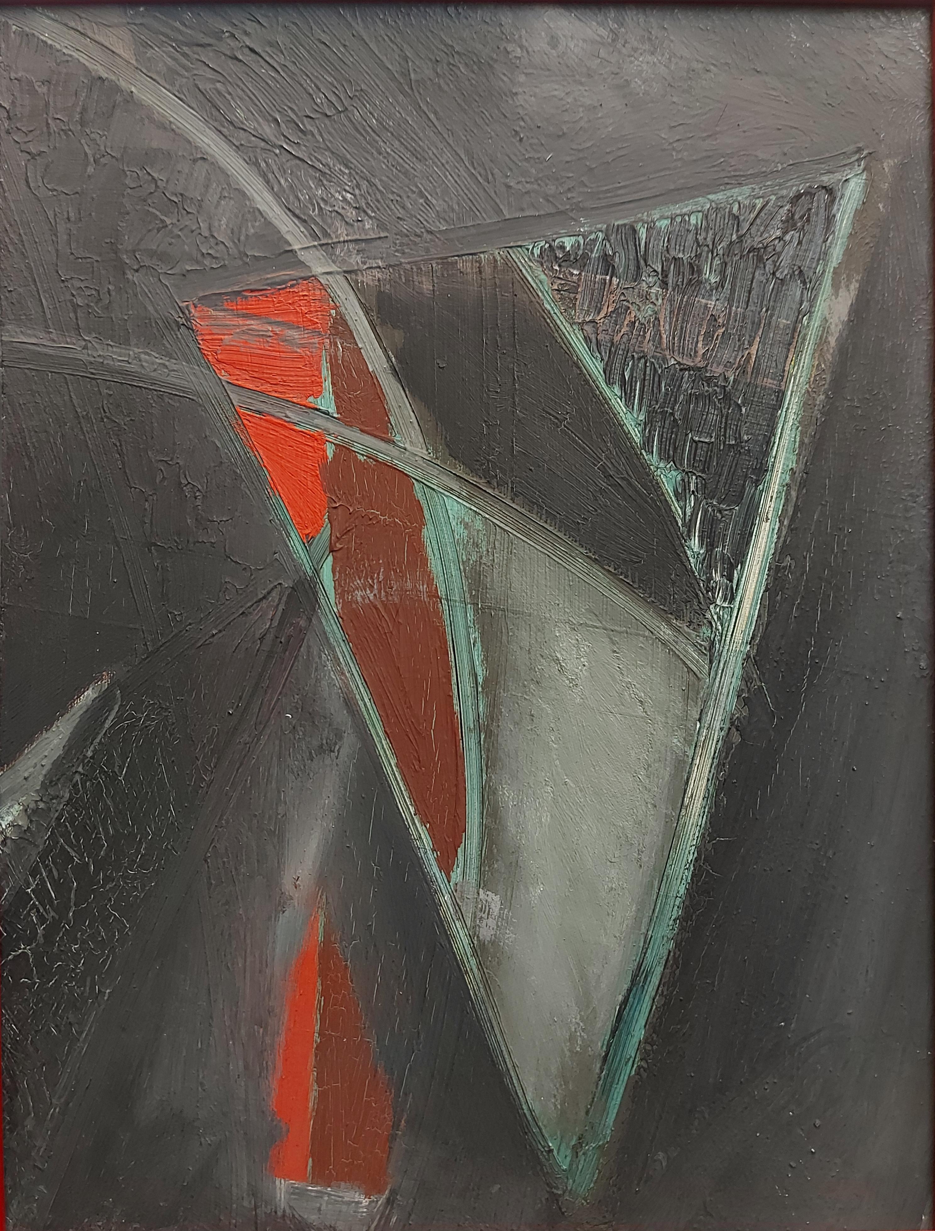 Study 1944 - Original Oil on Canvas - (Dubourg & de Staël, #21) - Painting by Nicolas de Staël