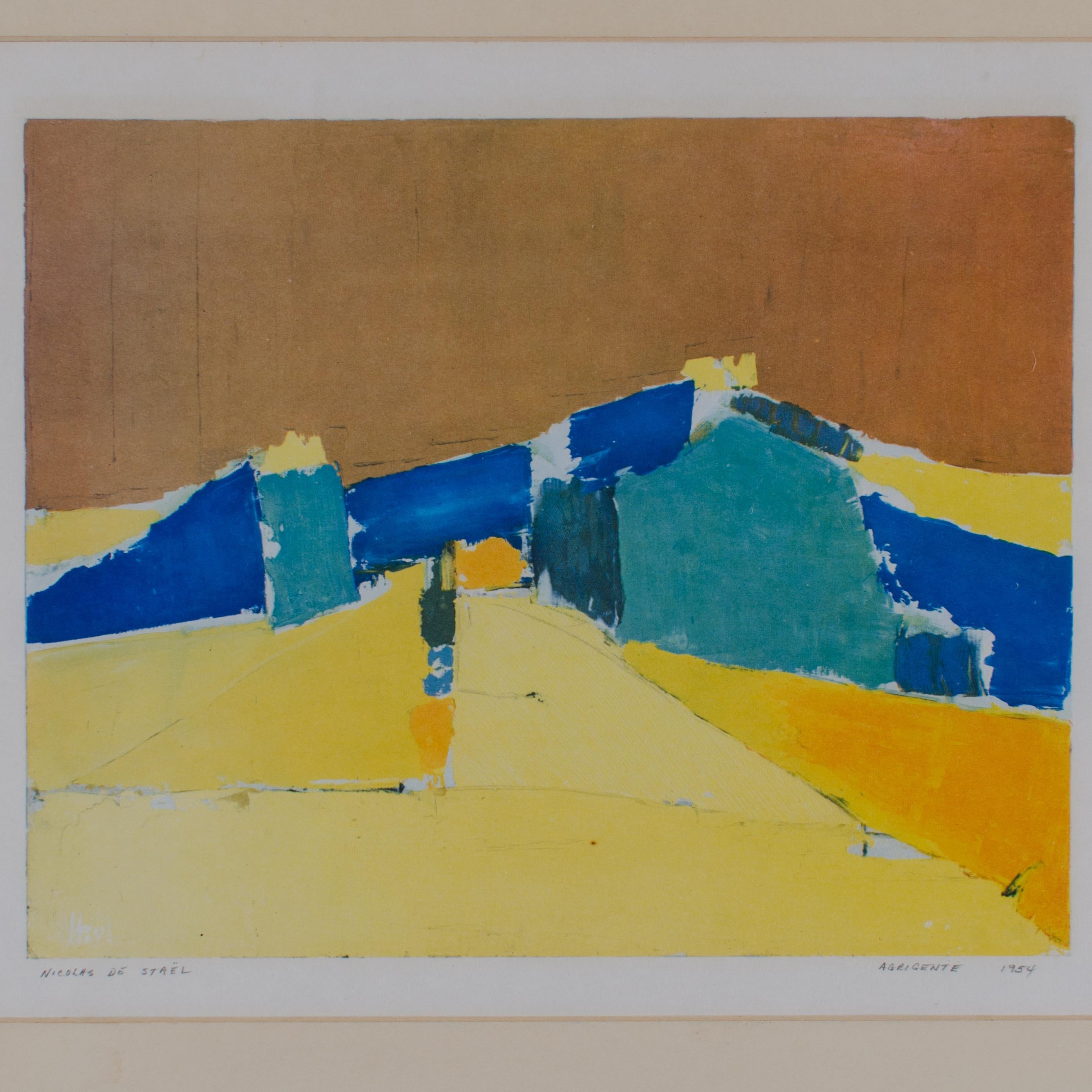 Nicolas de Stael - Paysage Cromatique, Grabado Agrigente Francés