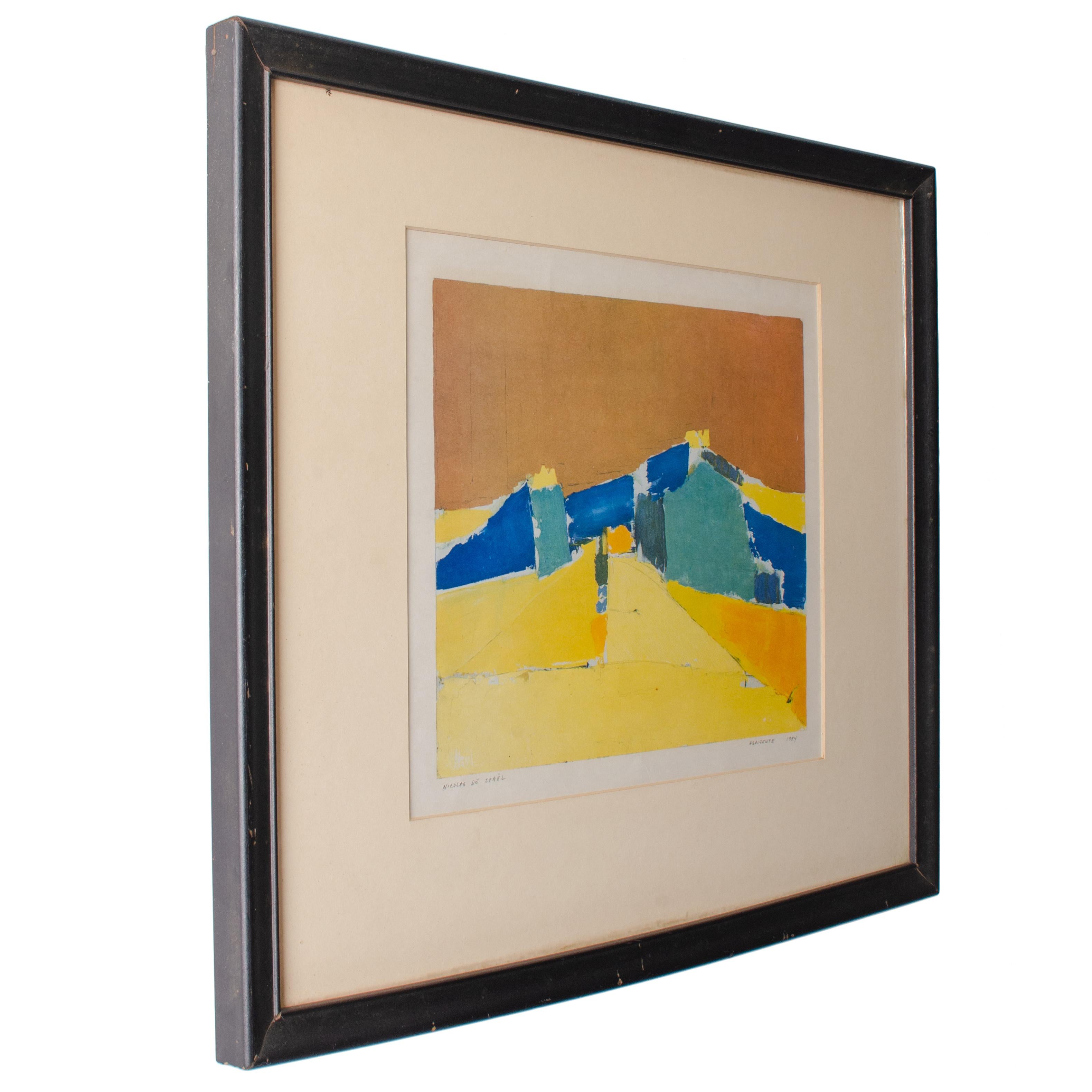 Nicolas de Stael - Paysage Cromatique, Grabado Agrigente Vidrio