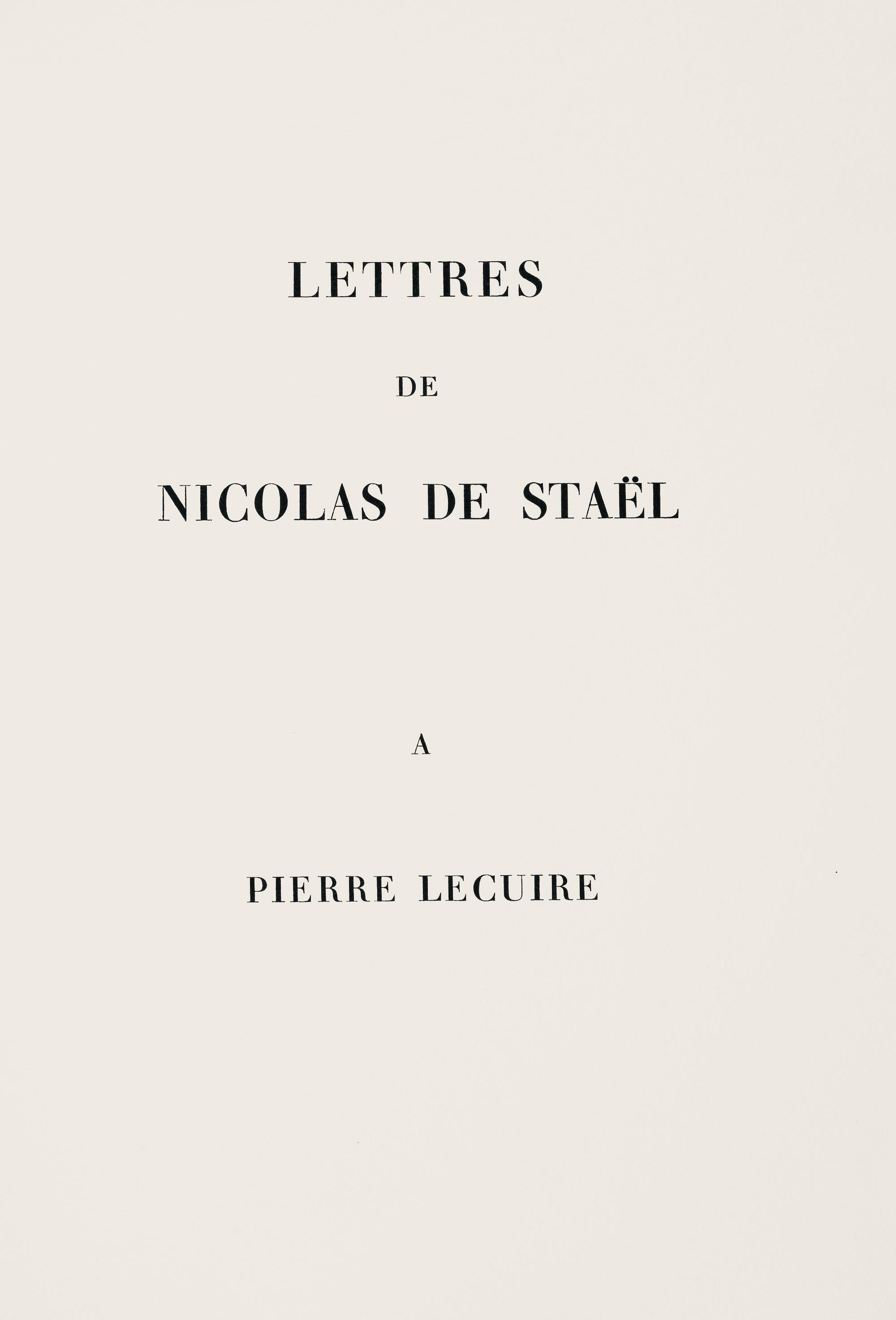 Composition, Lettres de Nicolas de Staël à Pierre Lecuire (d'après) en vente 4