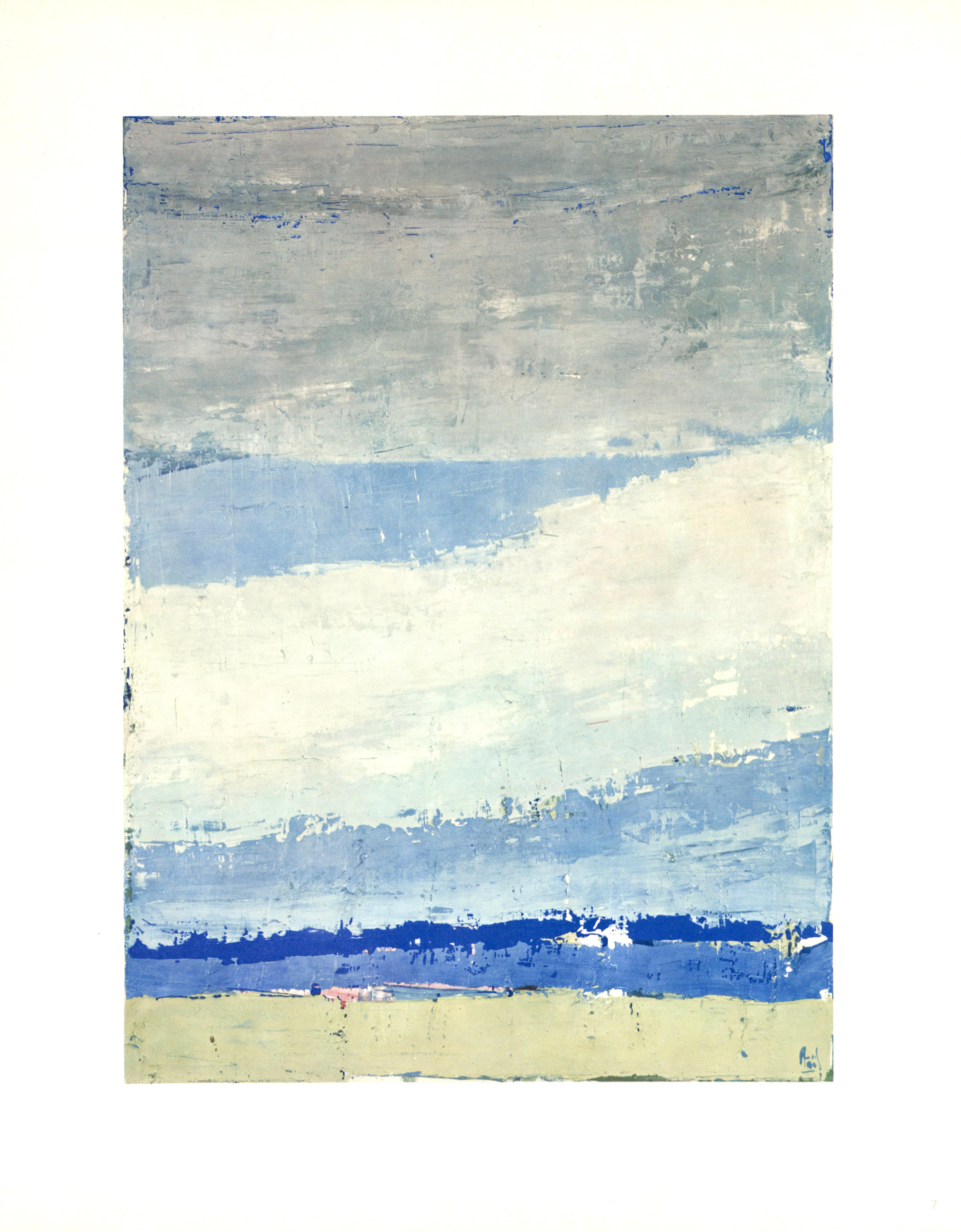 de Staël, Ciel à Honfleur, Nicolas de Staël, Peintres d'aujourd'hui (after) For Sale 4