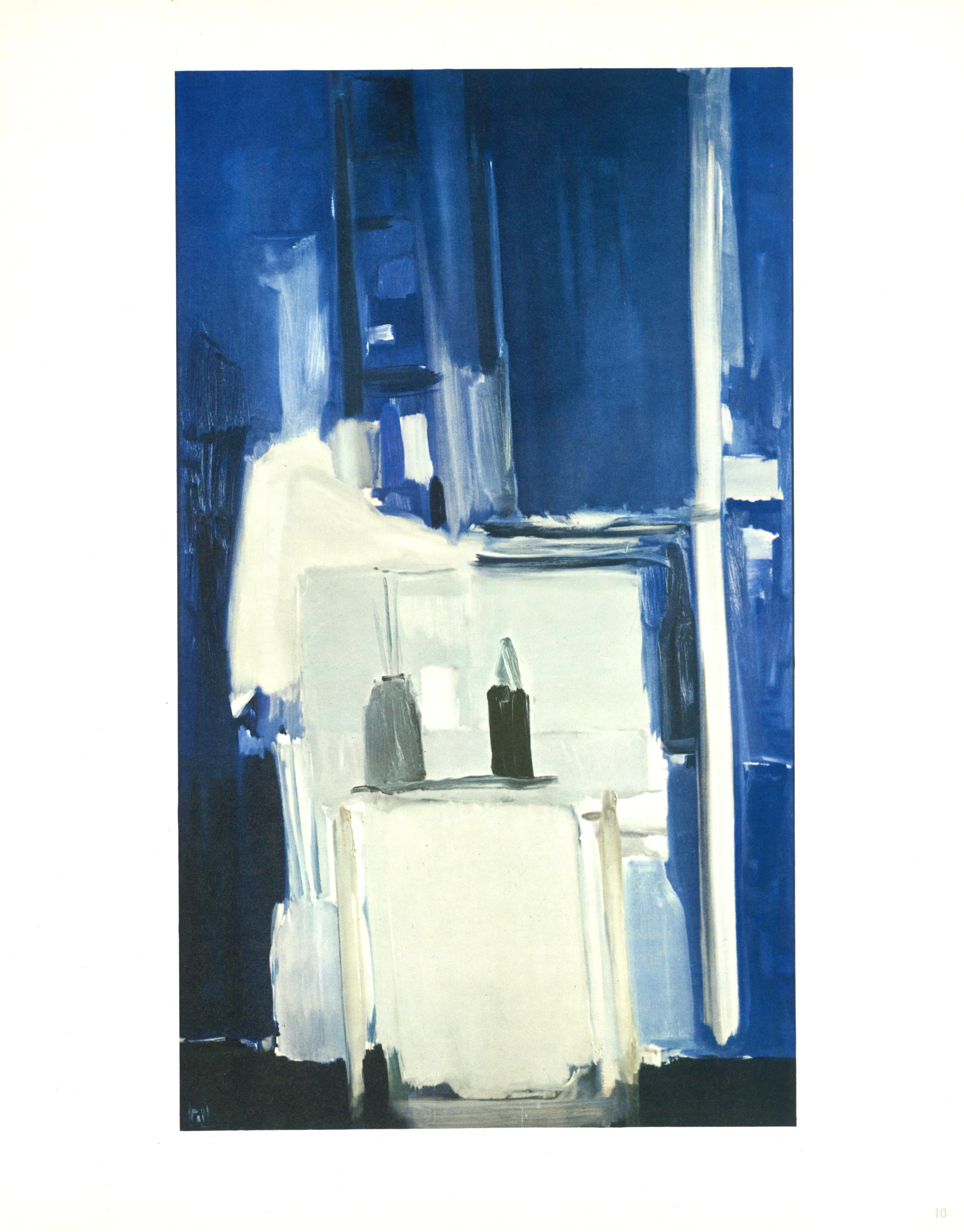 Lithograph on vélin paper. Paper Size: 13.78 x 10.83 inches. Inscription: Unsigned and unnumbered, as issued. Notes: From the folio, Nicolas de Staël, Peintres d'aujourd'hui, 1960. Published by Fernand Hazan, Éditeur, Paris; rendered by Bussière et