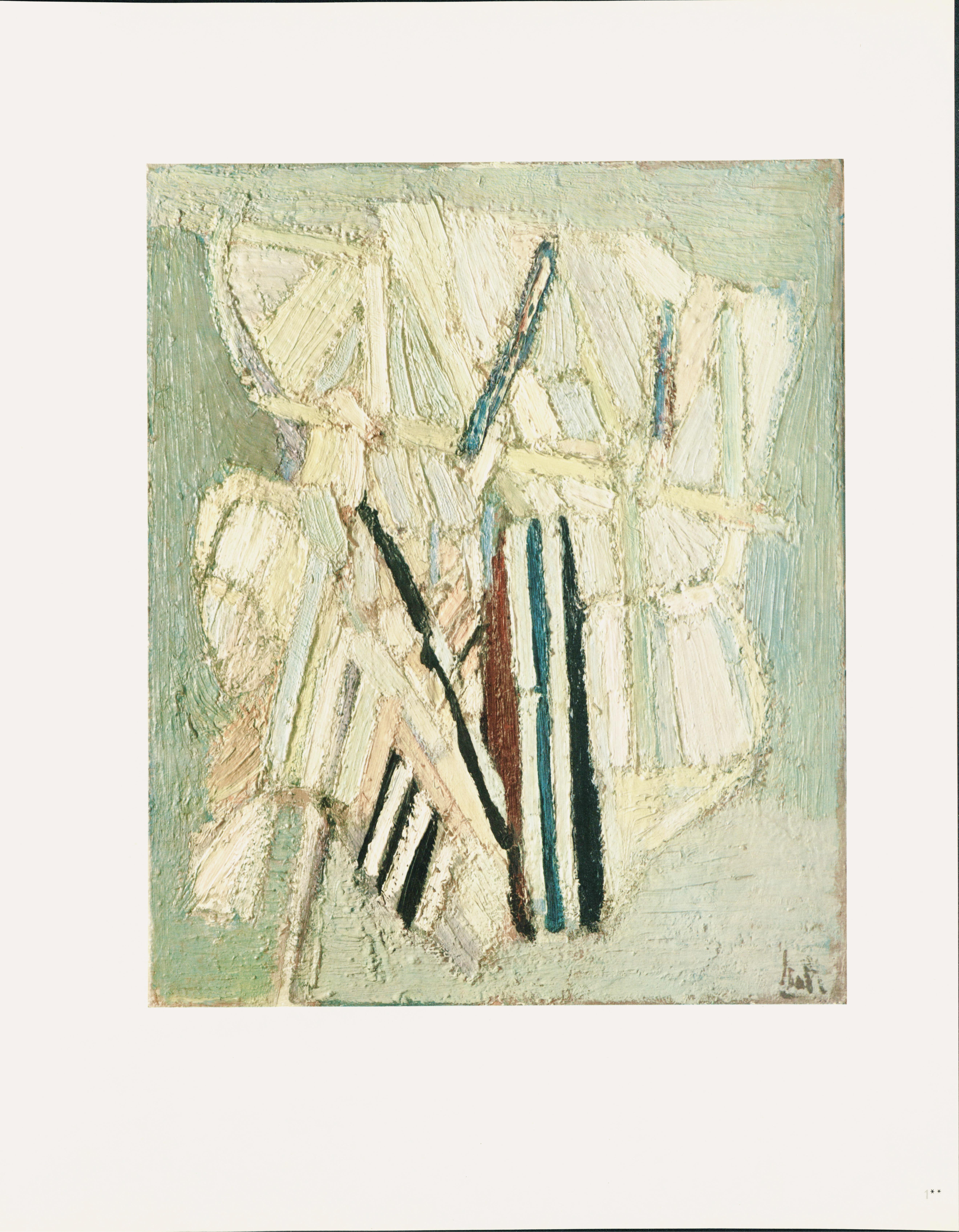 de Staël, Composition Céladon, Nicolas de Staël, Peintres d'aujourd'hui (after) For Sale 5