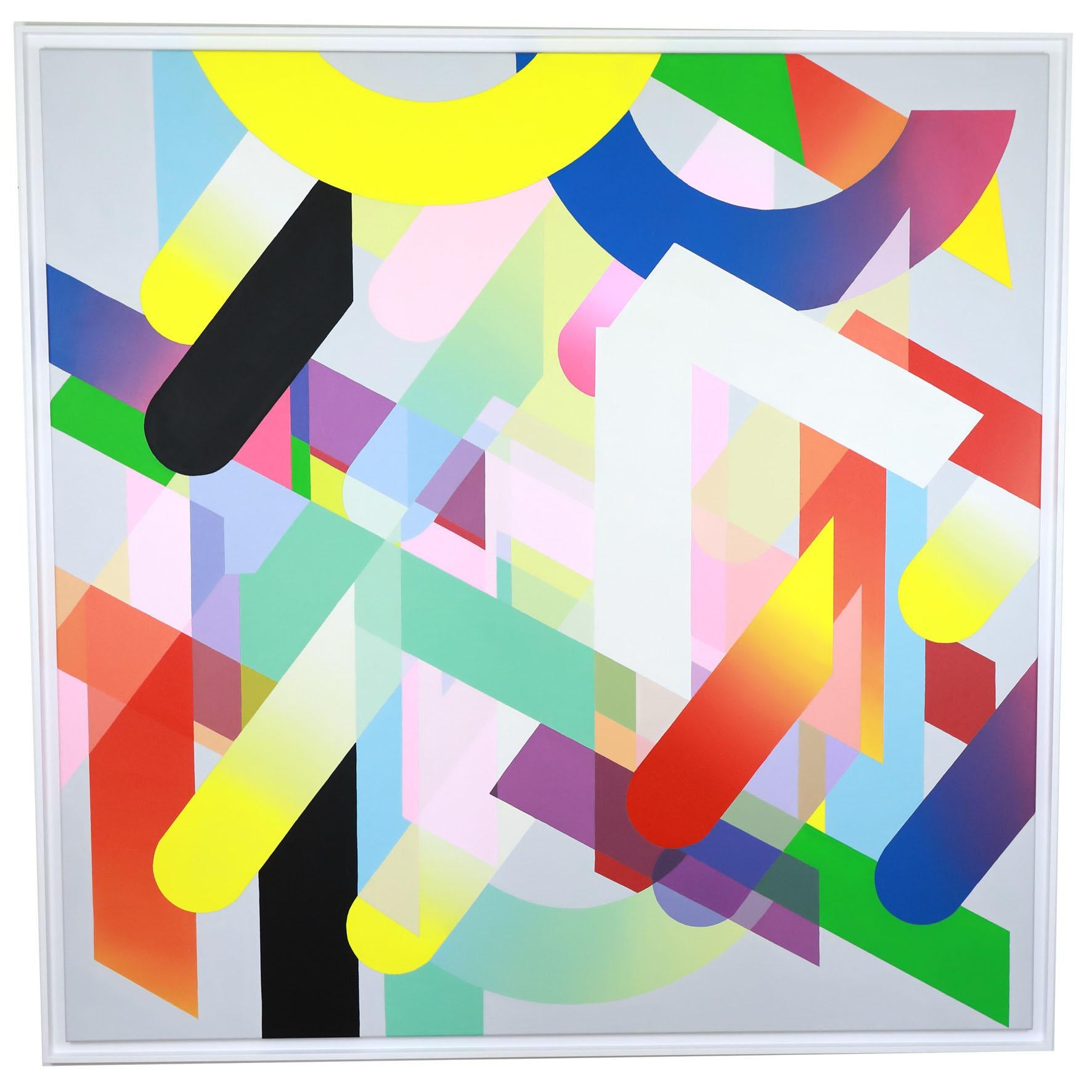 Abstract painting on canvas - Nicolas Dubreuille - Geometric, Colour 1