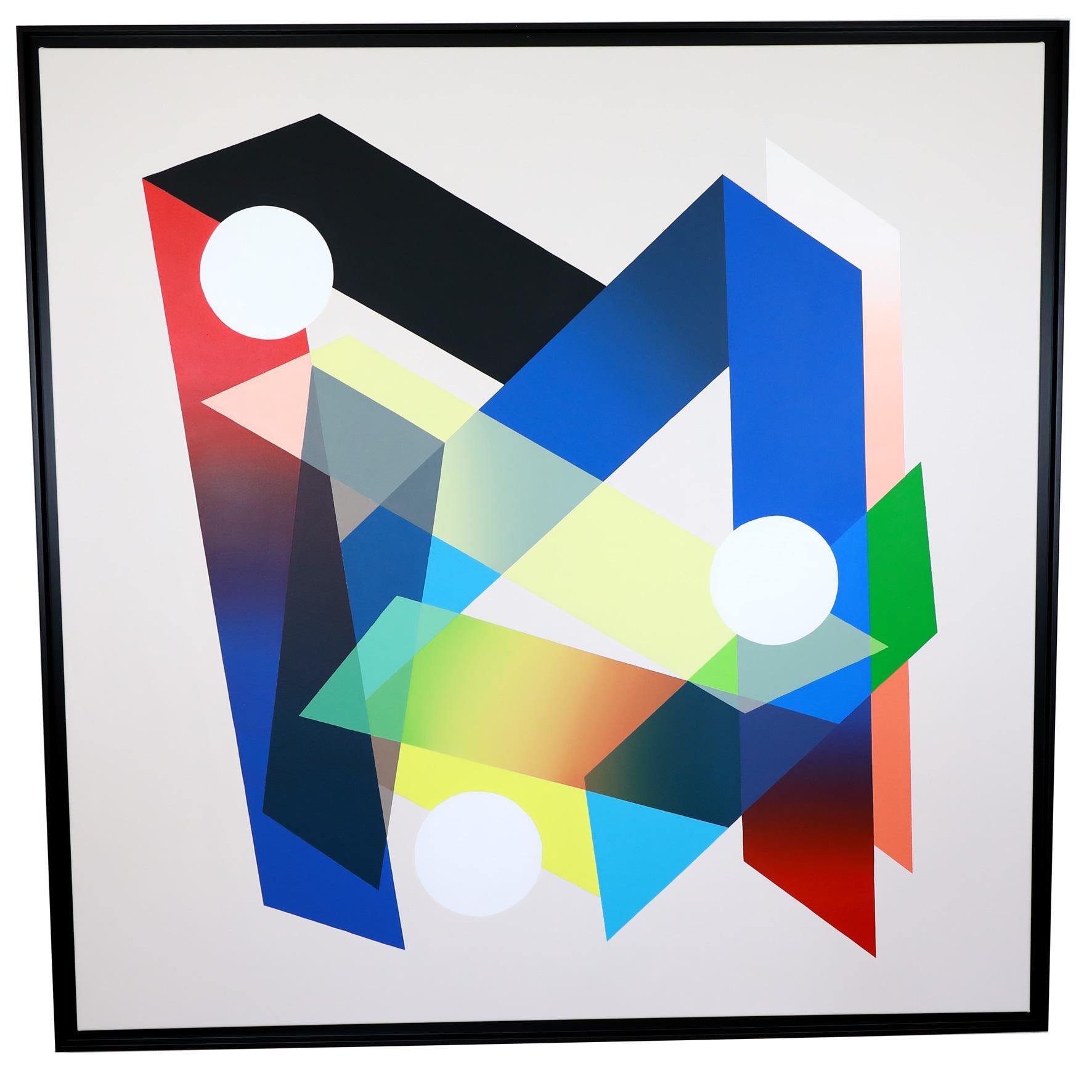 Abstract painting on canvas - Nicolas Dubreuille - Geometric, Colour 1