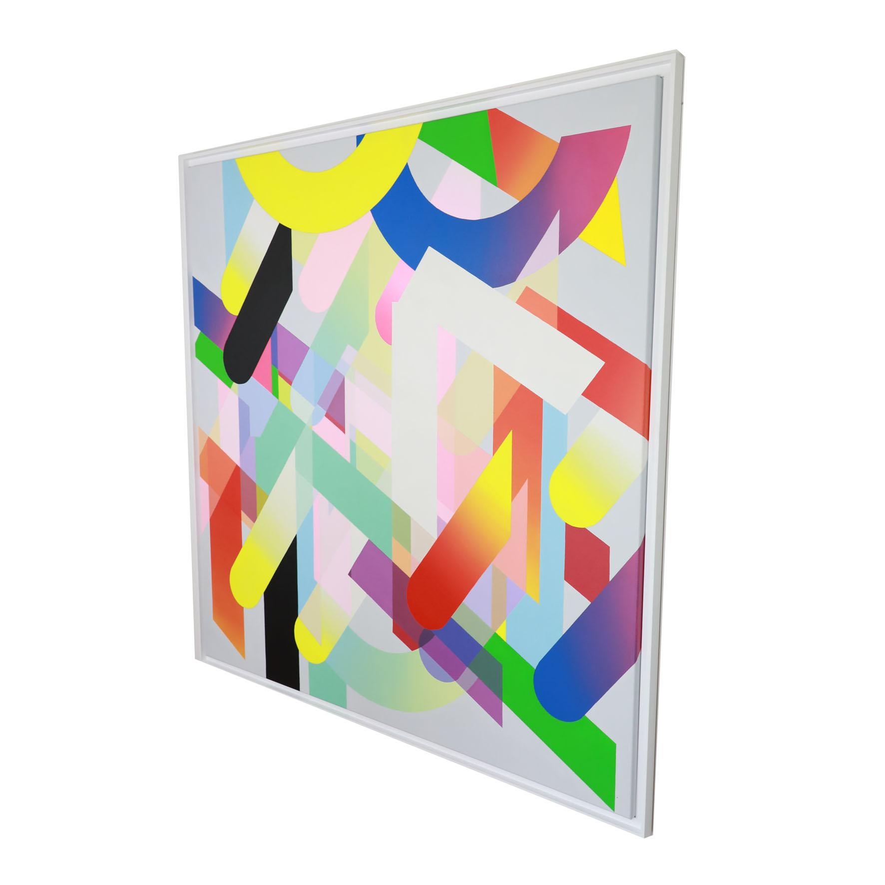 Abstract painting on canvas - Nicolas Dubreuille - Geometric, Colour 2