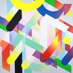 Abstract painting on canvas - Nicolas Dubreuille - Geometric, Colour