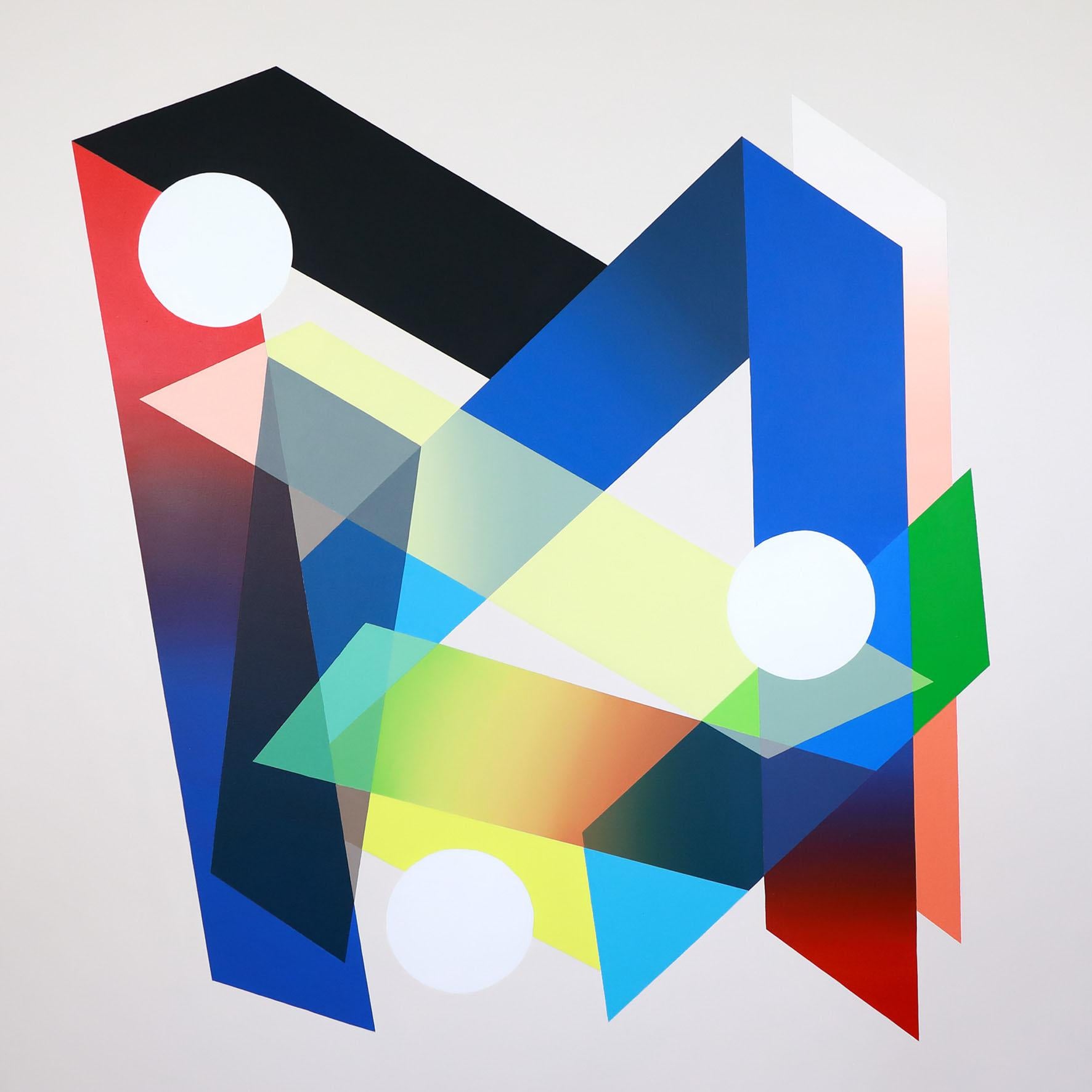 Abstract painting on canvas - Nicolas Dubreuille - Geometric, Colour