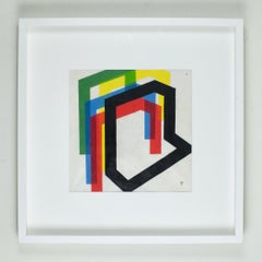 Abstract painting on paper - Nicolas Dubreuille - Geometric, Contemporary