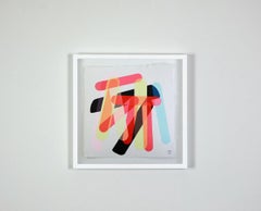 Abstract painting on paper - Nicolas Dubreuille - Geometric, Contemporary