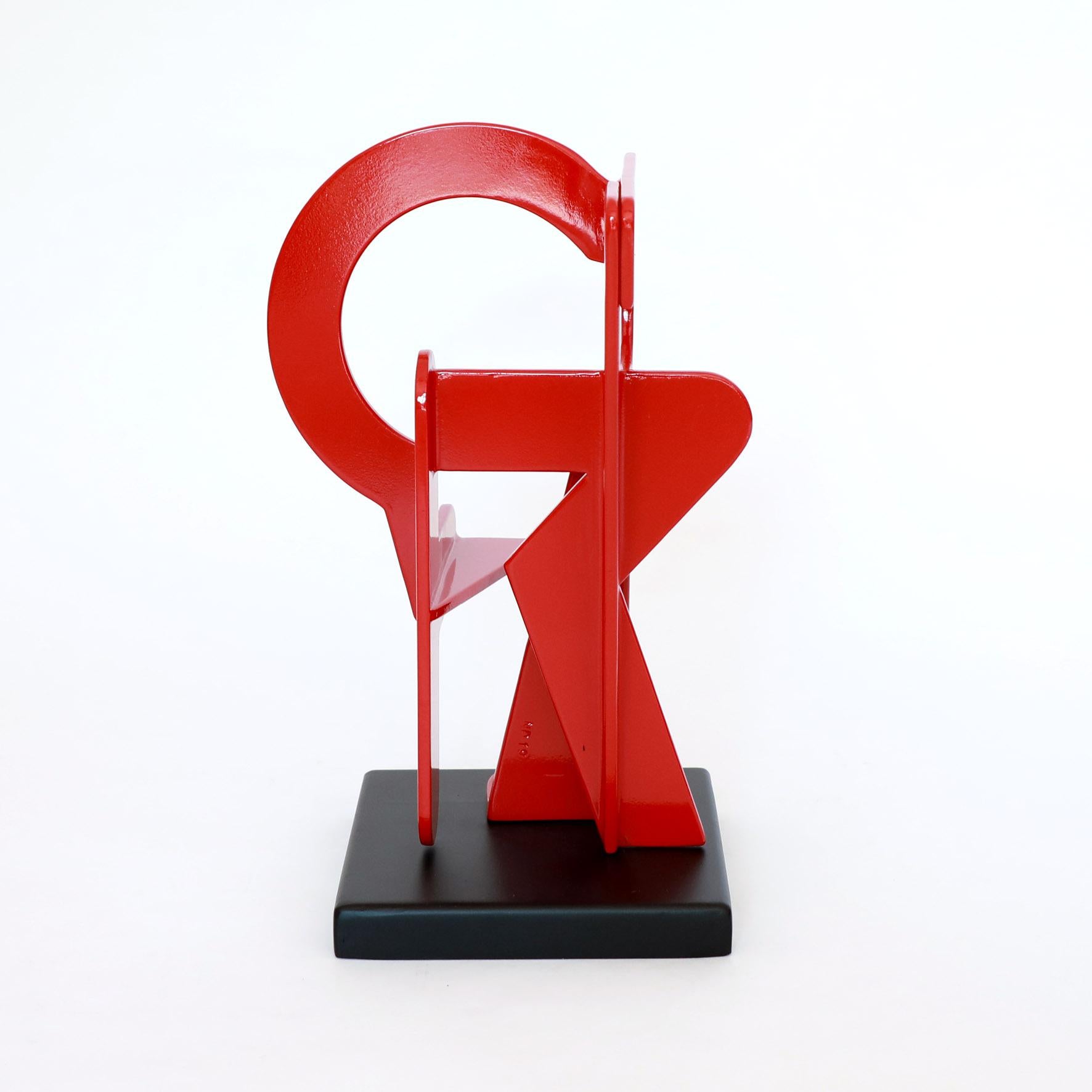 Abstract sculpture  - Nicolas Dubreuille - Geometric, Colour, Contemporary, Red For Sale 2
