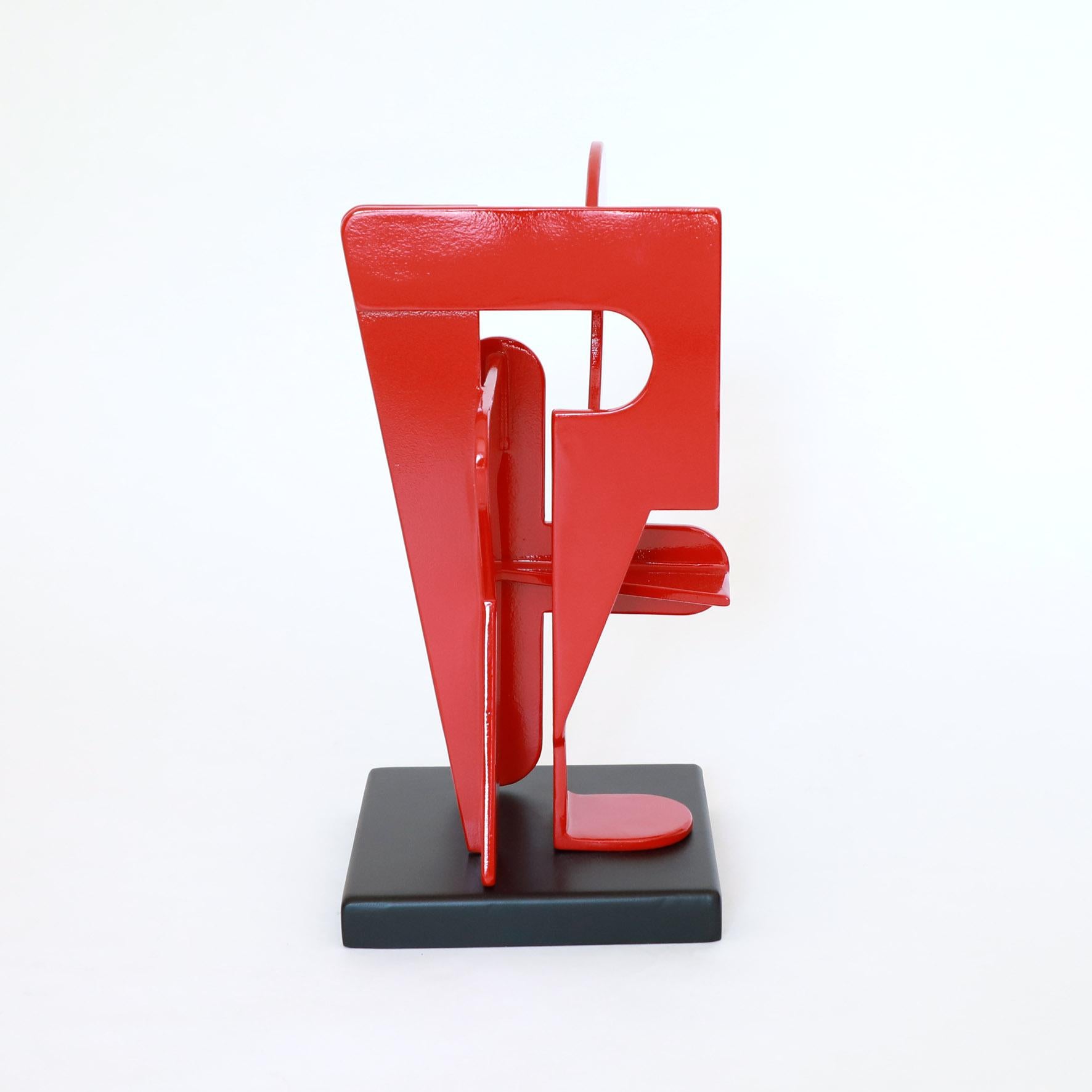 Abstract sculpture  - Nicolas Dubreuille - Geometric, Colour, Contemporary, Red For Sale 3