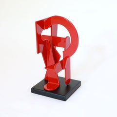 Abstrakte Skulptur  – Nicolas Dubreuille – Geometrisch, Farbe, zeitgenössisch, rot